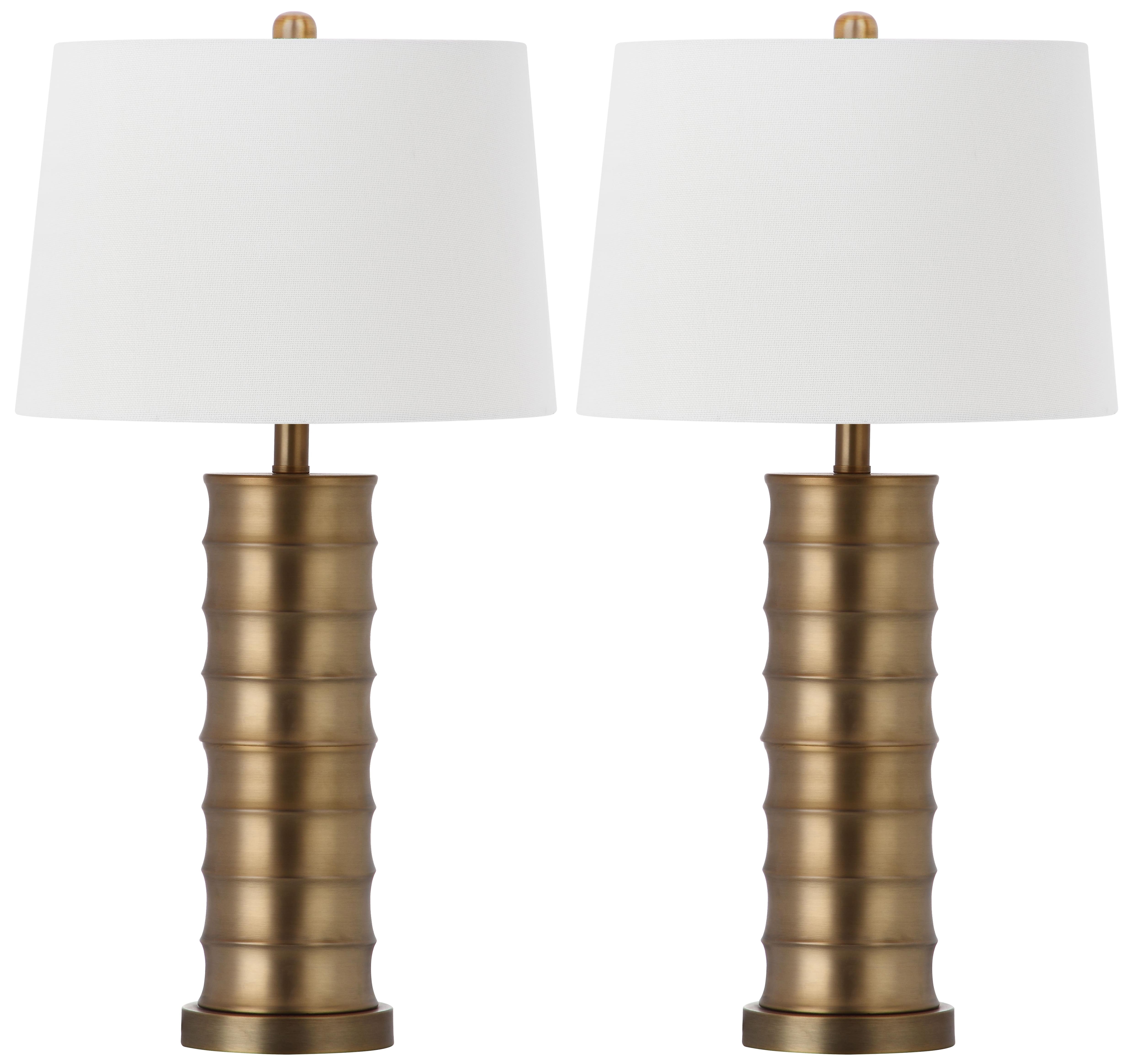 Linus Brass Column Lamp Set in Gold By Safavieh | Michaels®