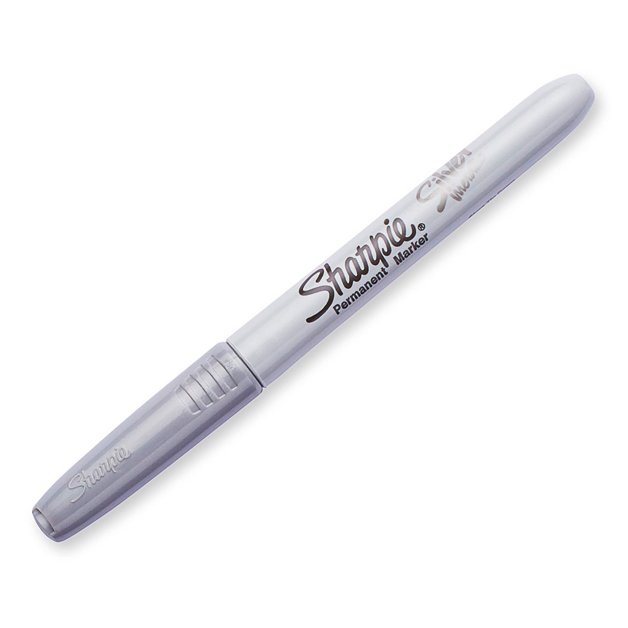 Sharpie Metallic Permanent Markers, Fine Point, Silver, 12 Pack