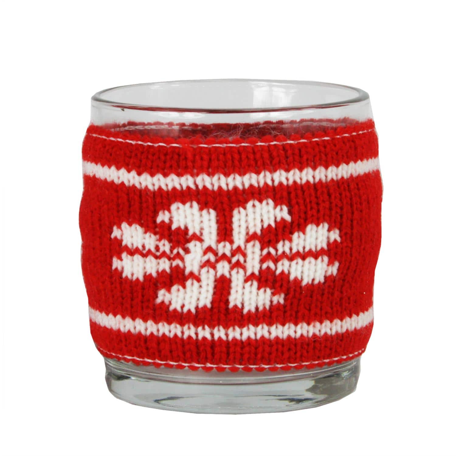 3.25" Knitted Snowflake Design Votive Christmas Candle Holder