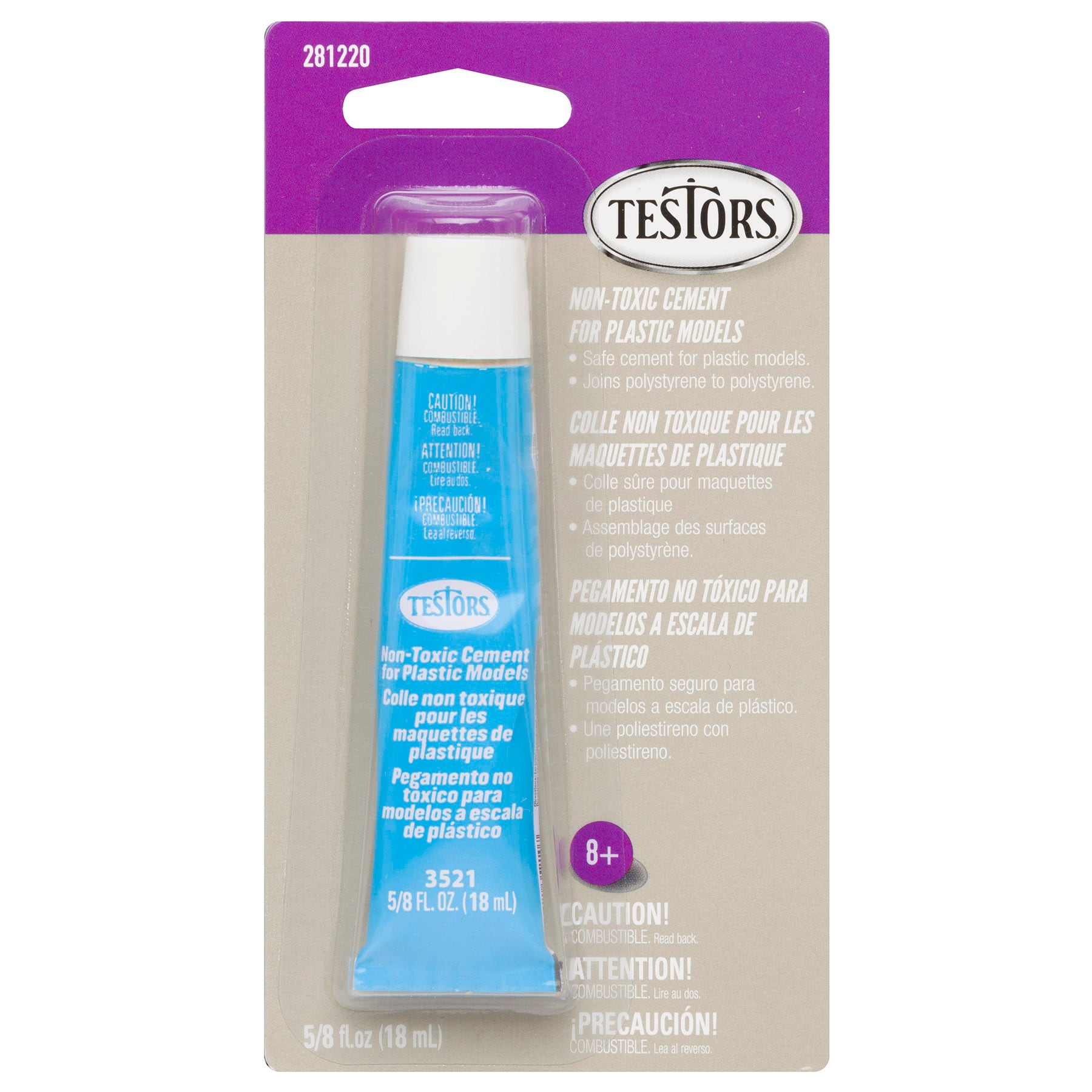 Testors Non-toxic Cement 18ml Tube 3521 With for sale online 