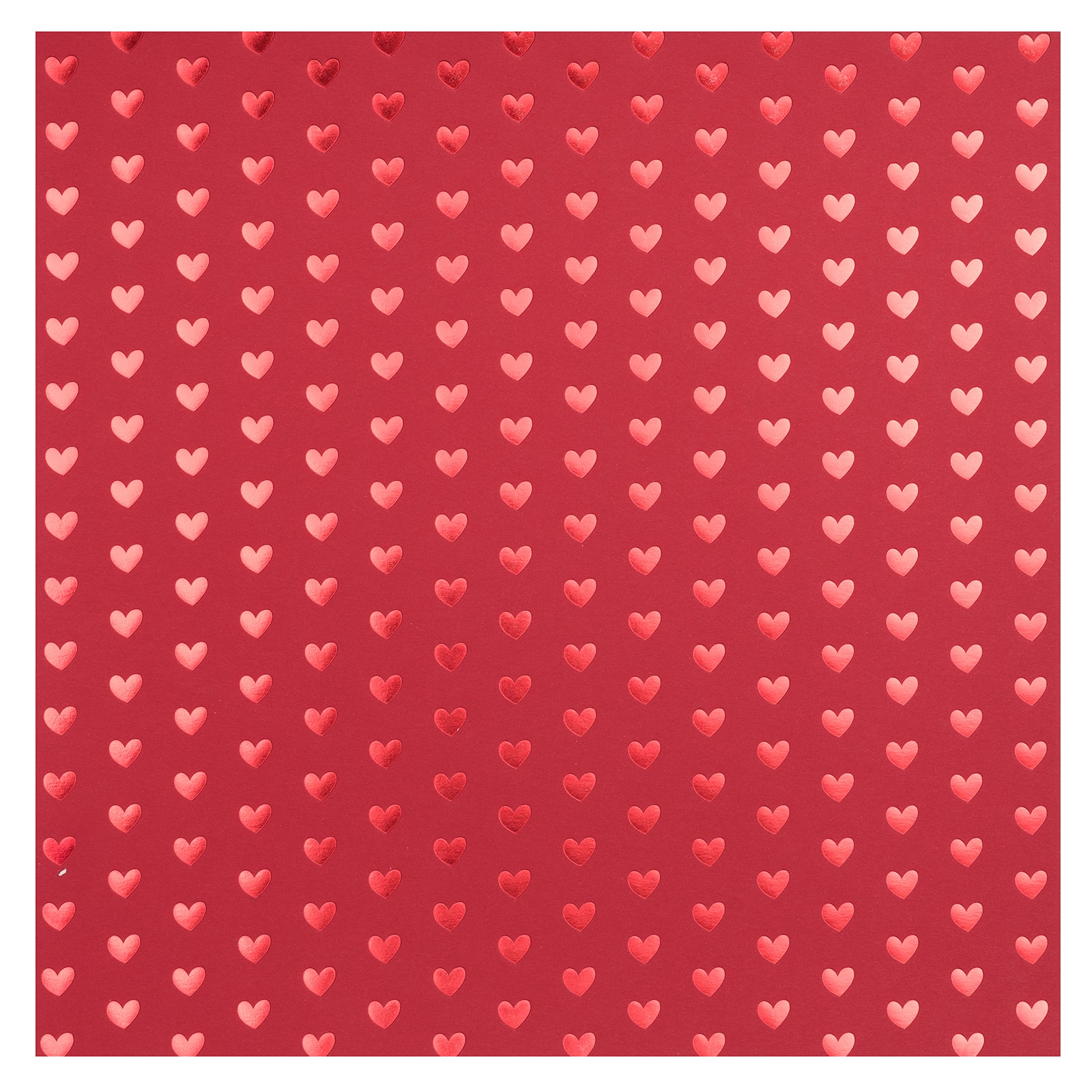 30 Pack: Red Foil Hearts Paper by Recollections™, 12" x 12"