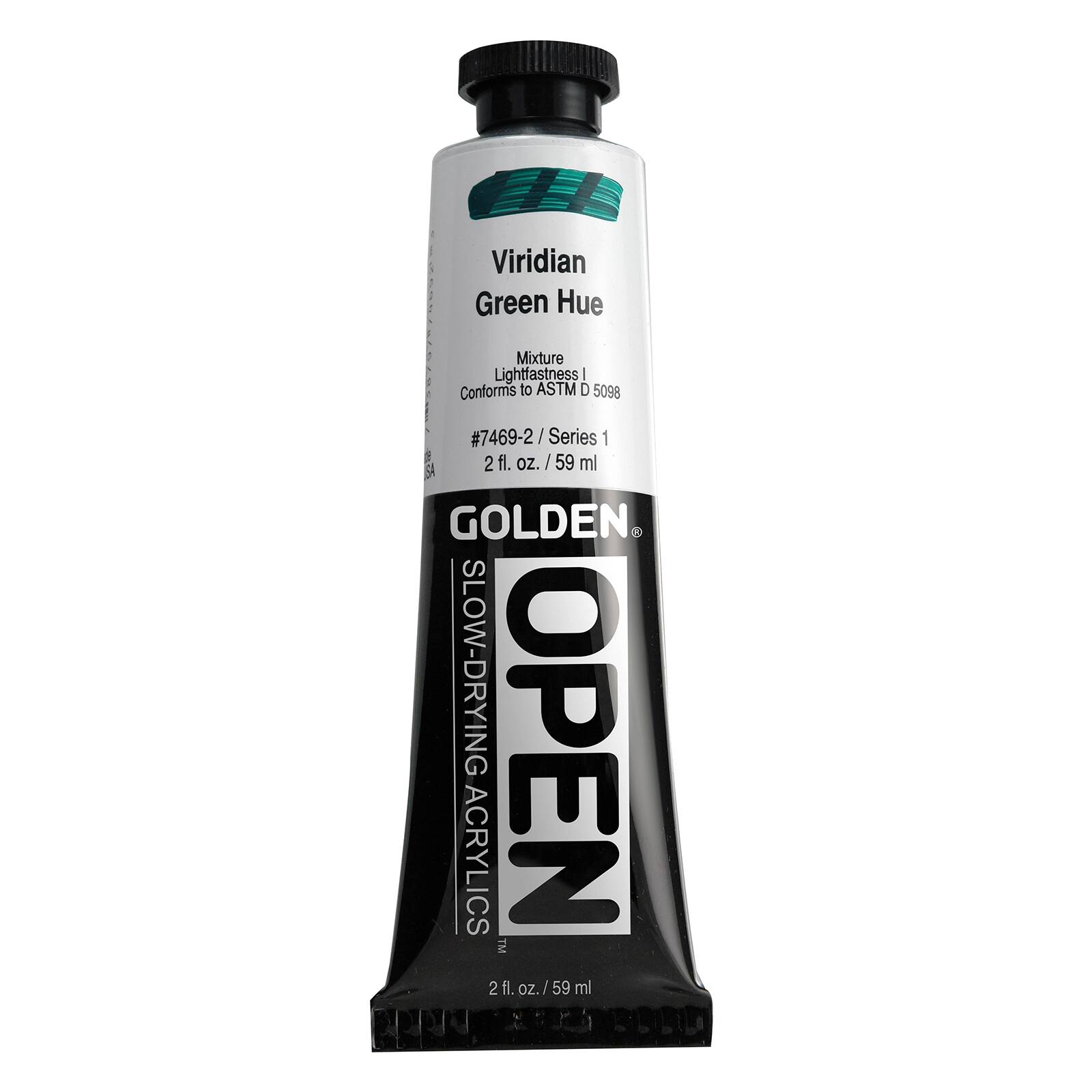 Golden OPEN Slow-Drying Acrylics, 2 oz Paint in Viridian Green Hue - D022438S - Art and Craft Paint Get the Golden OPEN Slow-Drying Acrylics, 2oz. at  sku D022438S