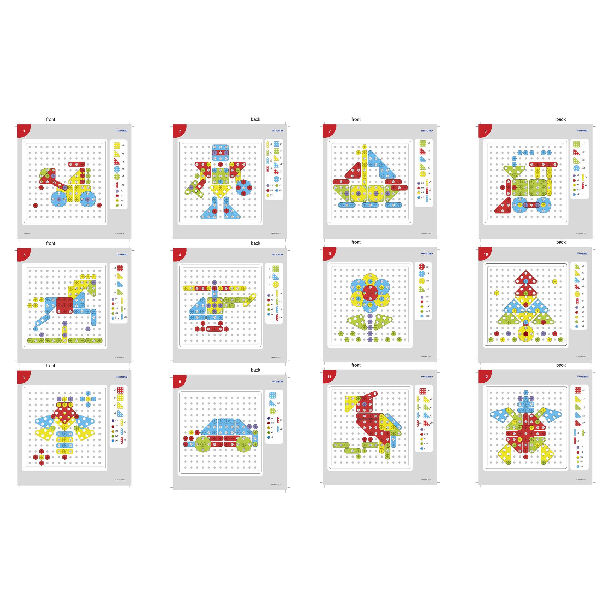 6 Pack: MiniLand Educational Mosaic Art Kit