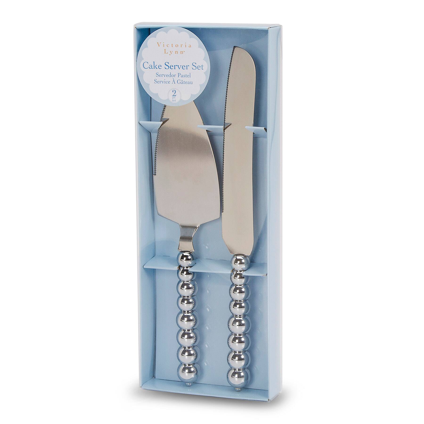 Victoria Lynn  Silver Cake  Knife and Server  Set  Ball  Victoria Lynn  Silver Cake  Knife and Server  Set  Ball