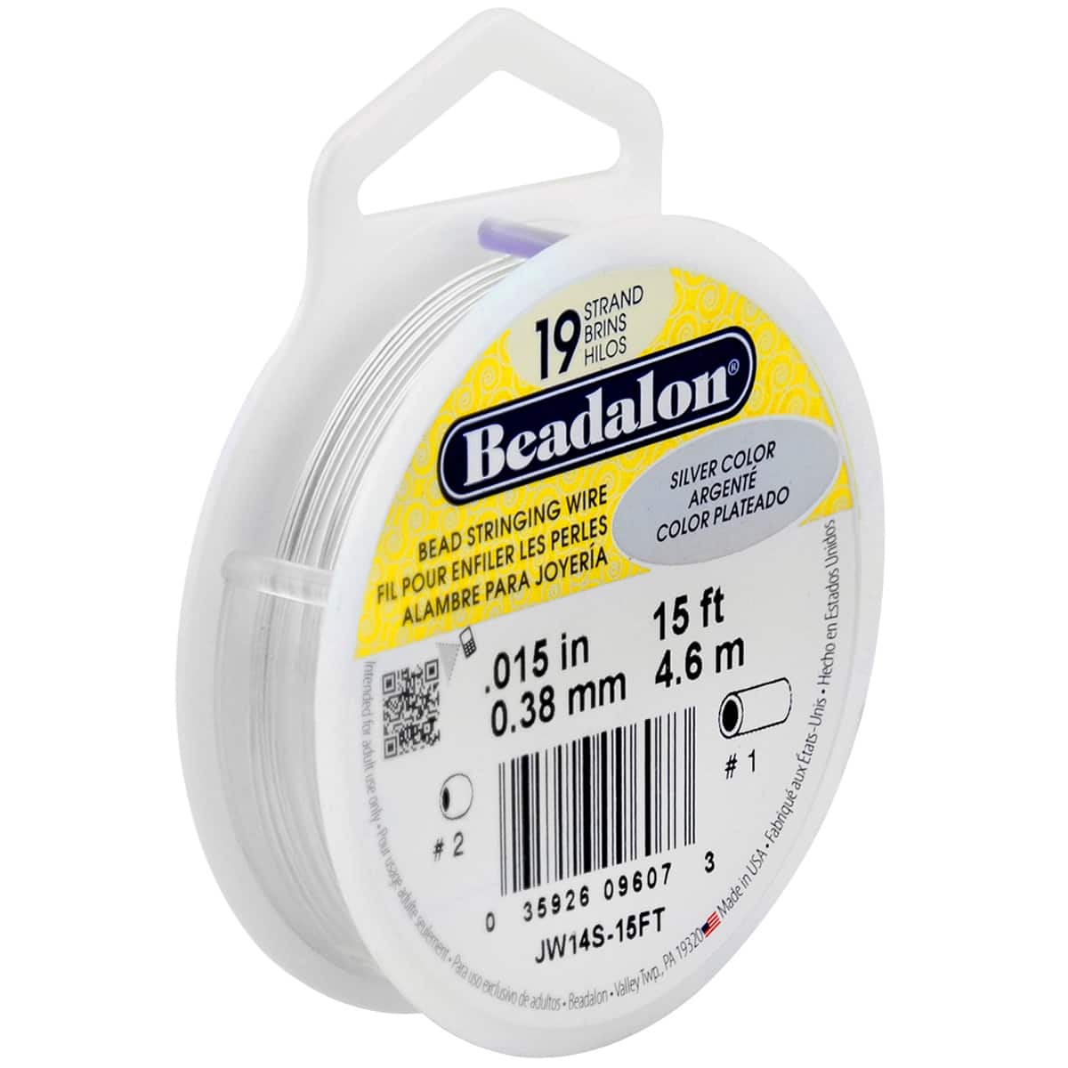 6 Pack: Beadalon® 0.38mm Silver 19 Strand Bead Stringing Wire