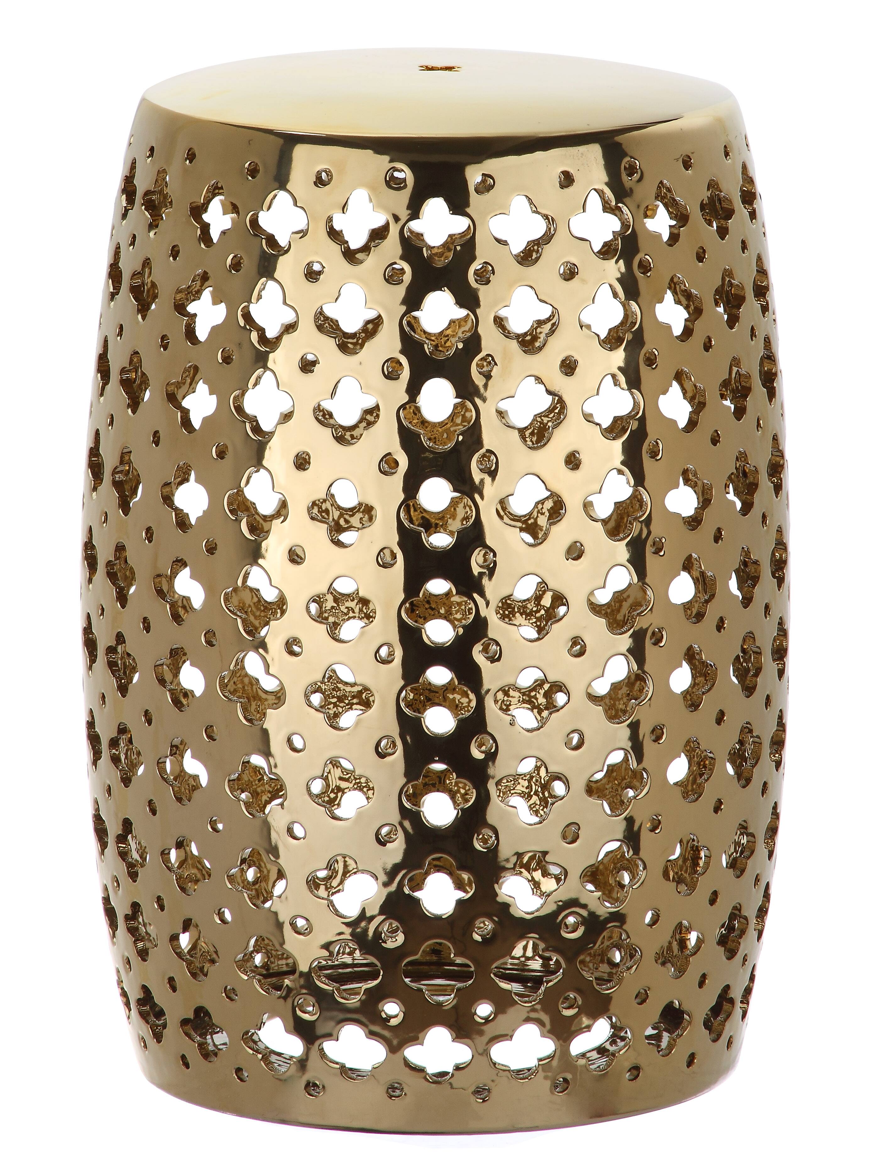 Lacey Garden Stool in Gold