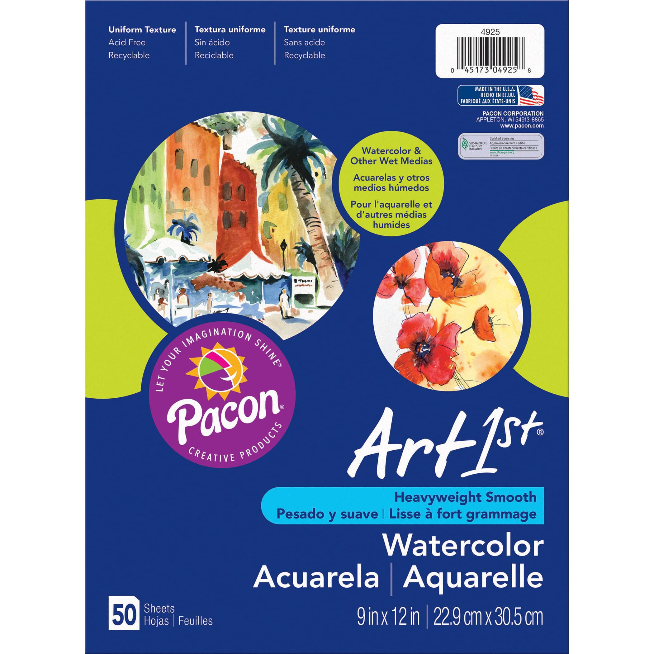 4 Pack: Fadeless® White Shiplap Bulletin Board Art Paper, 48 x 50ft.