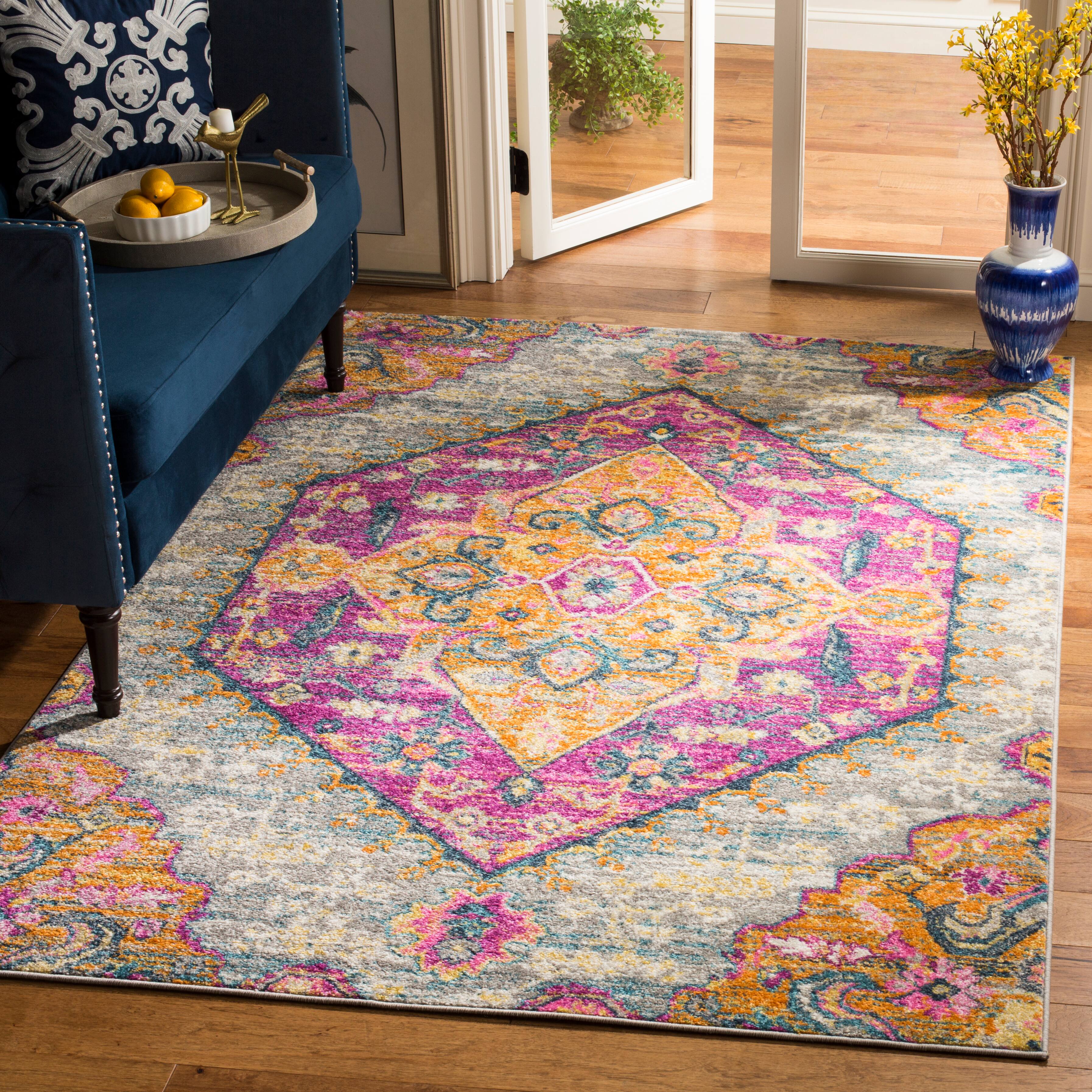 Madison Floral Medallion 5&#x27;-1&#x22; X 7&#x27;-6&#x22; Area Rug
