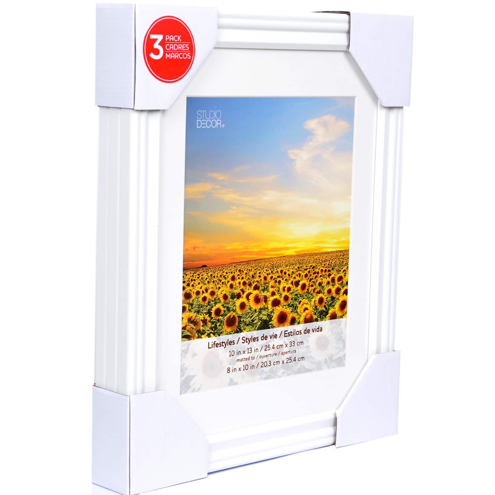 4 Packs: 3 ct. (12 total) White 8&#x22; x 10&#x22; Frame with Mat, Lifestyles by Studio D&#xE9;cor&#xAE;