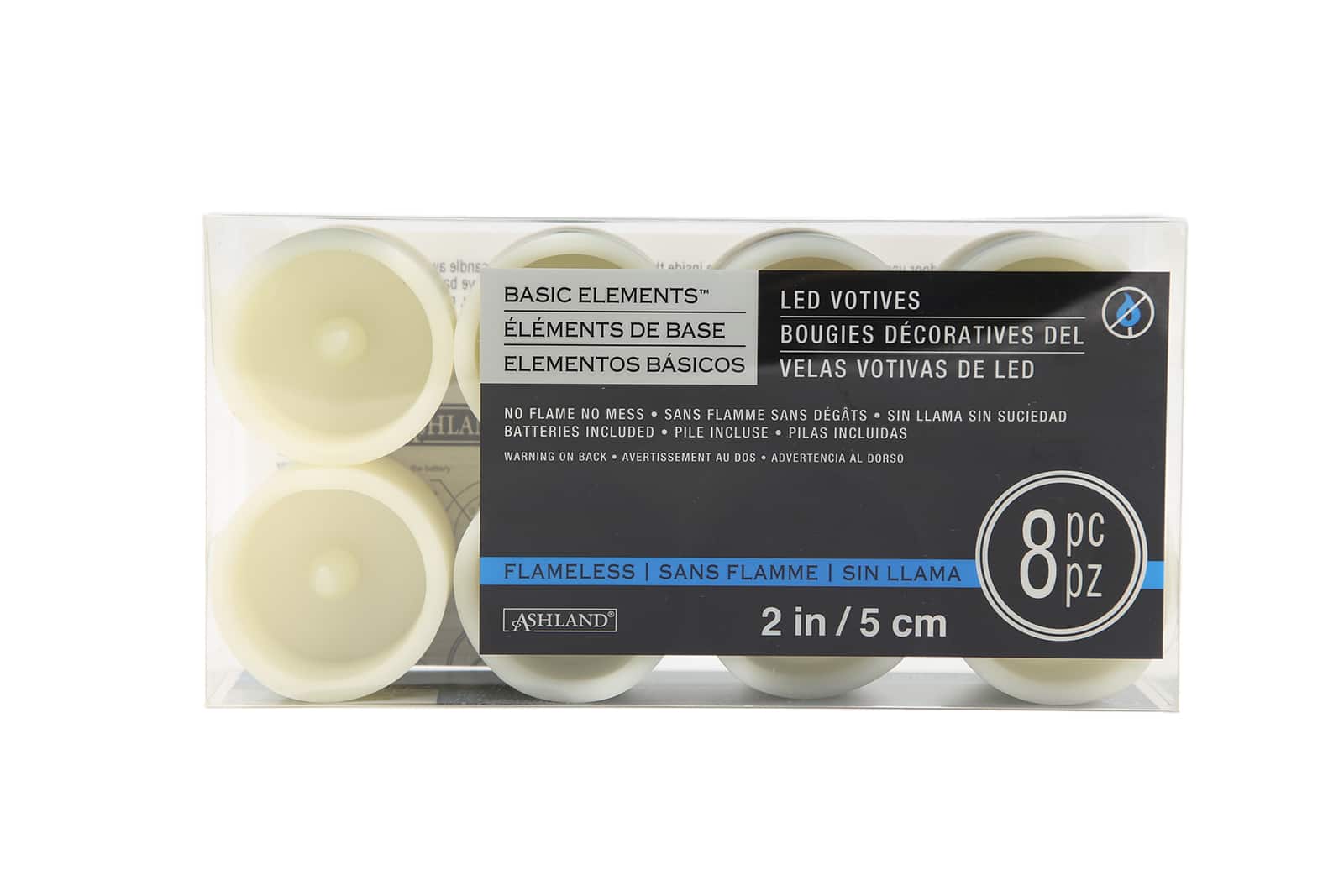 8 Packs: 8 ct. (64 total) Basic Elements™ Ivory LED Votives by Ashland®
