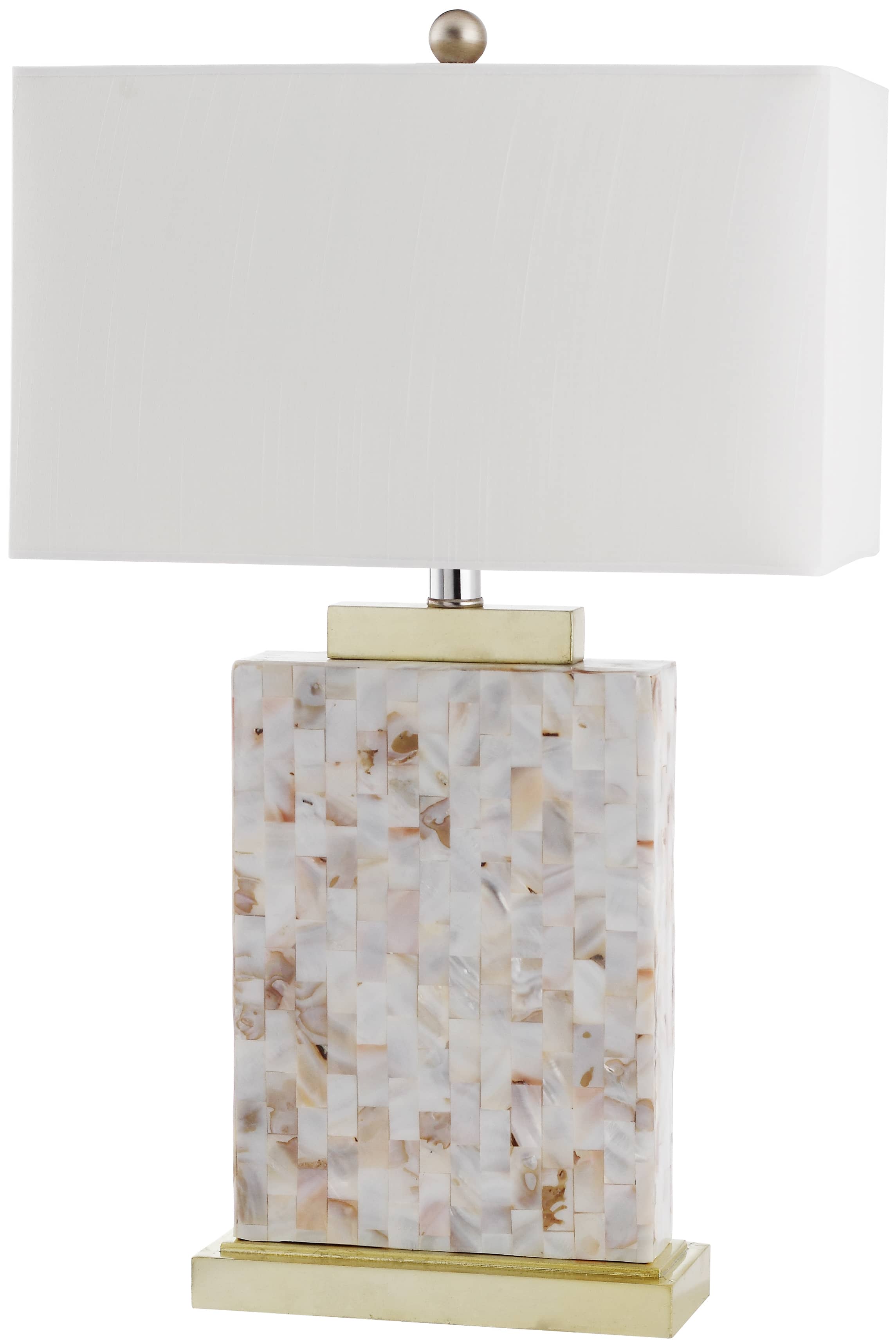 Tory Shell Table Lamp Set in Shell