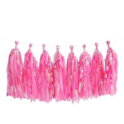 Pink Tissue Tassel Garland by Celebrate It™