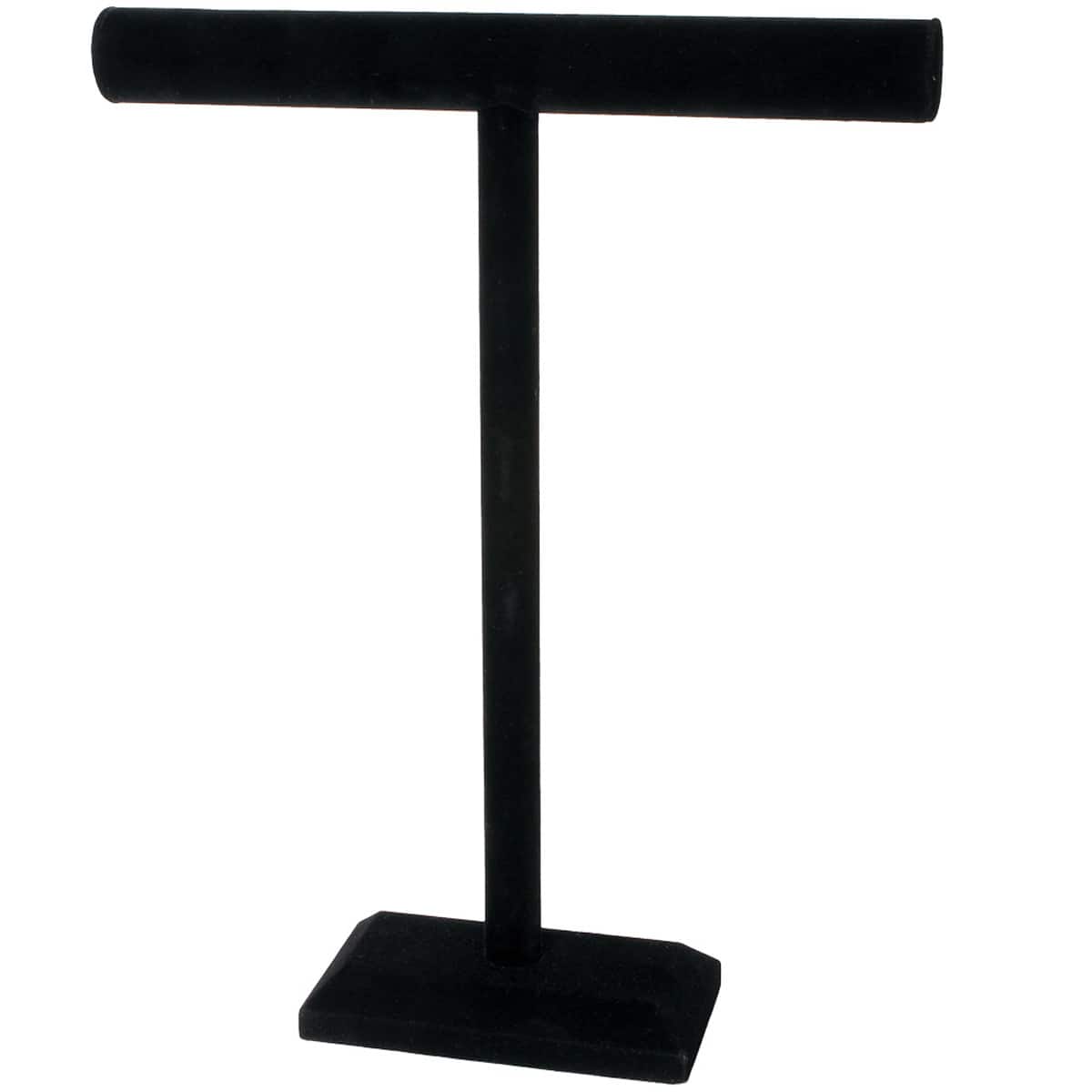 8 Pack: 18" Black Velvet Single Bar Jewelry Stand by Bead Landing™