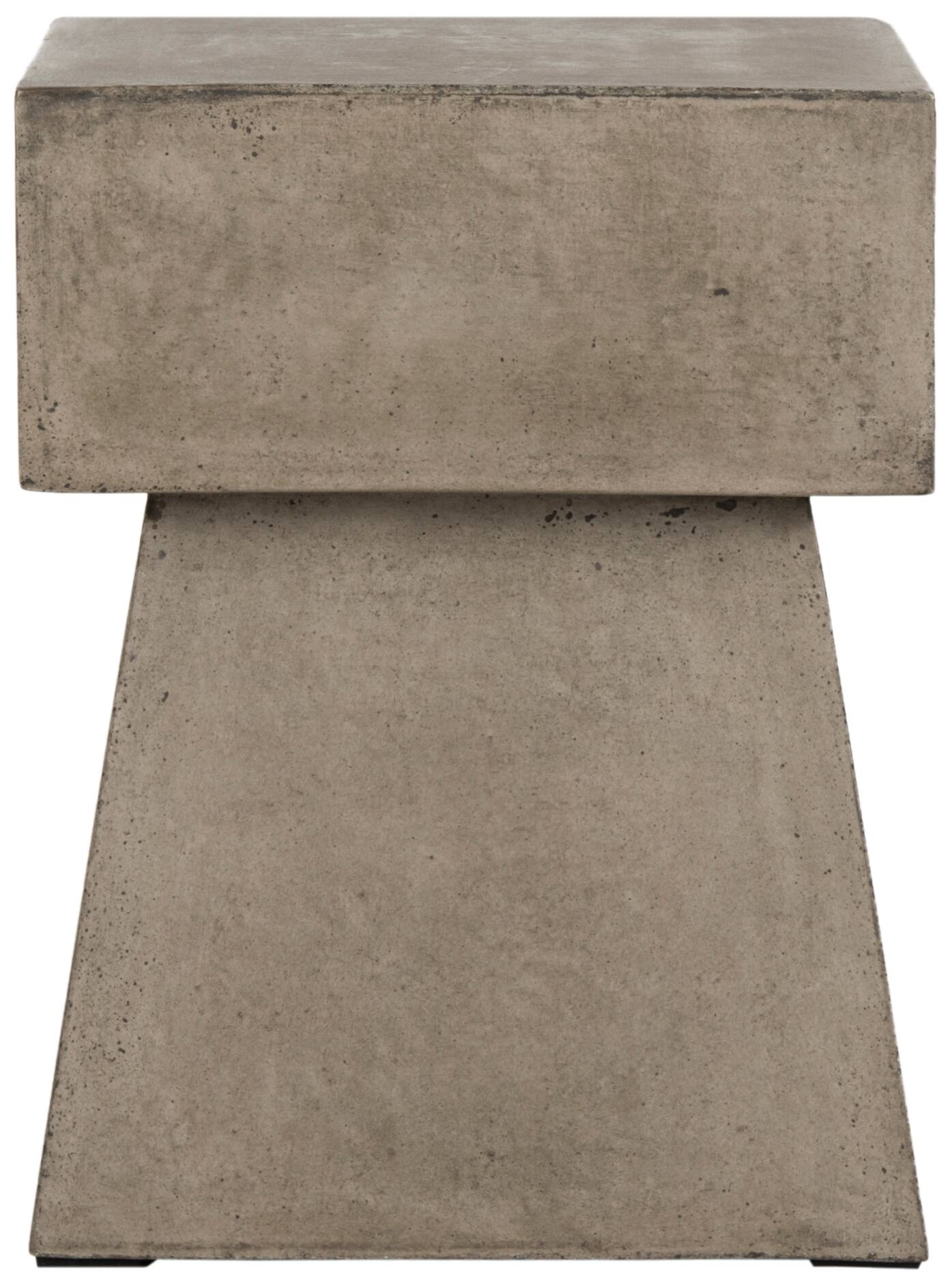 Zen Mushroom Concrete Stool in Driftwood Grey