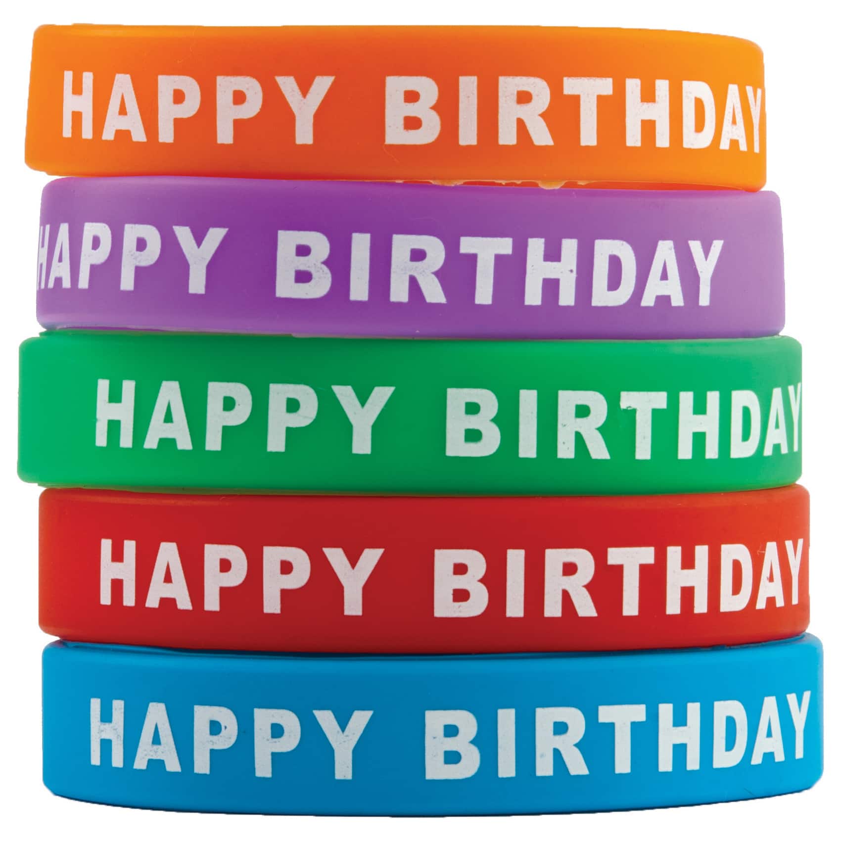 Happy Birthday Wristbands, 6 Packs