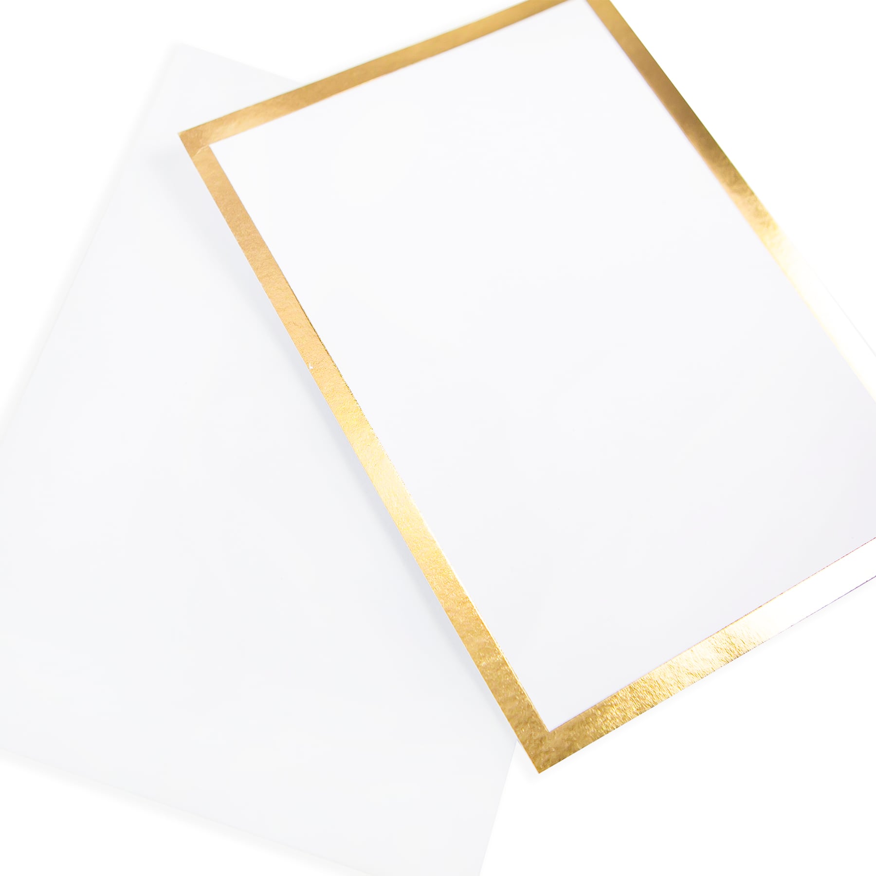 12 Packs: 40 ct. (480 total) Gold Foil Flat Cards &#x26; Envelopes by Recollections&#x2122;, 5&#x22; x 7&#x22;