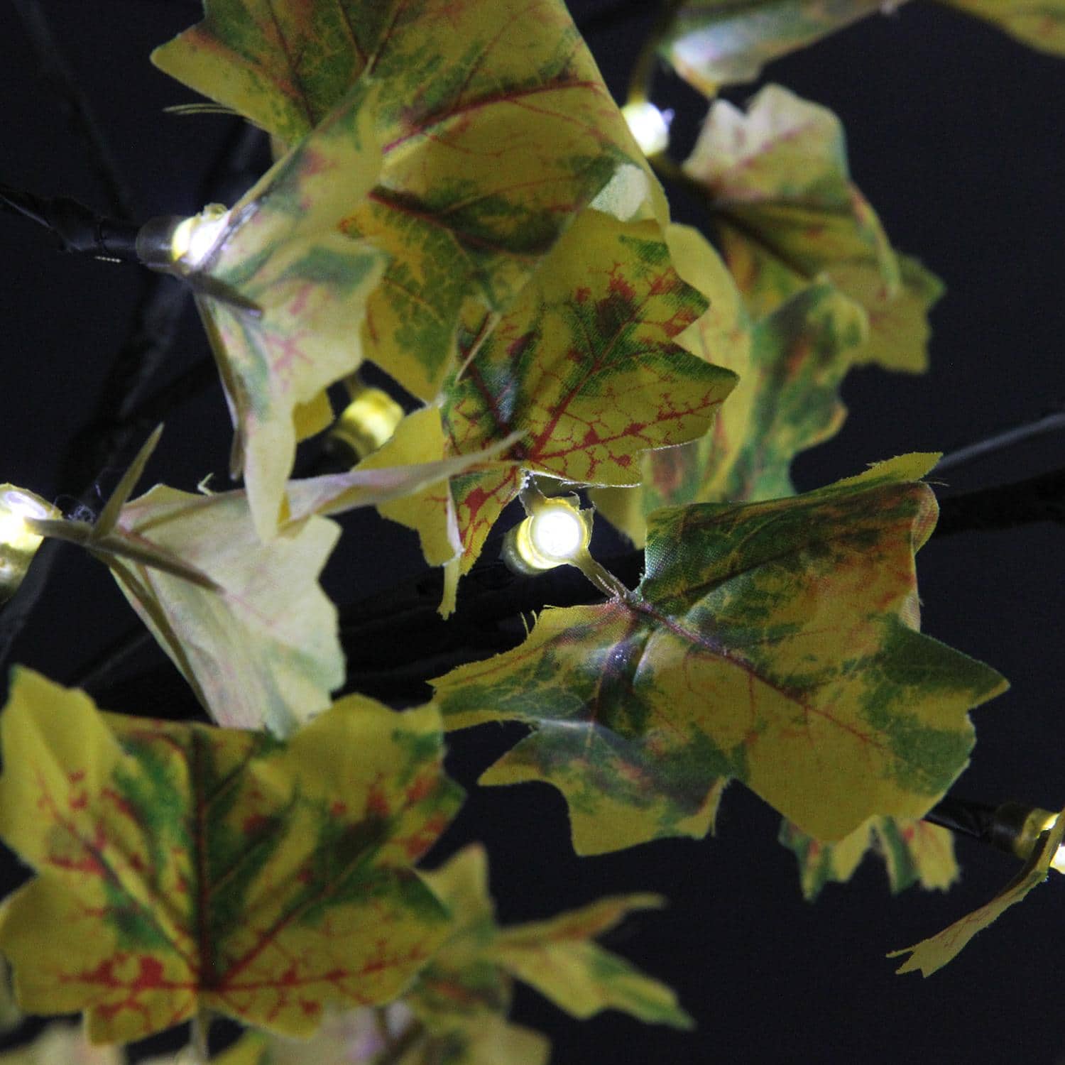 5ft Fall Harvest Yellow Maple Leaf Tree with LED Lights