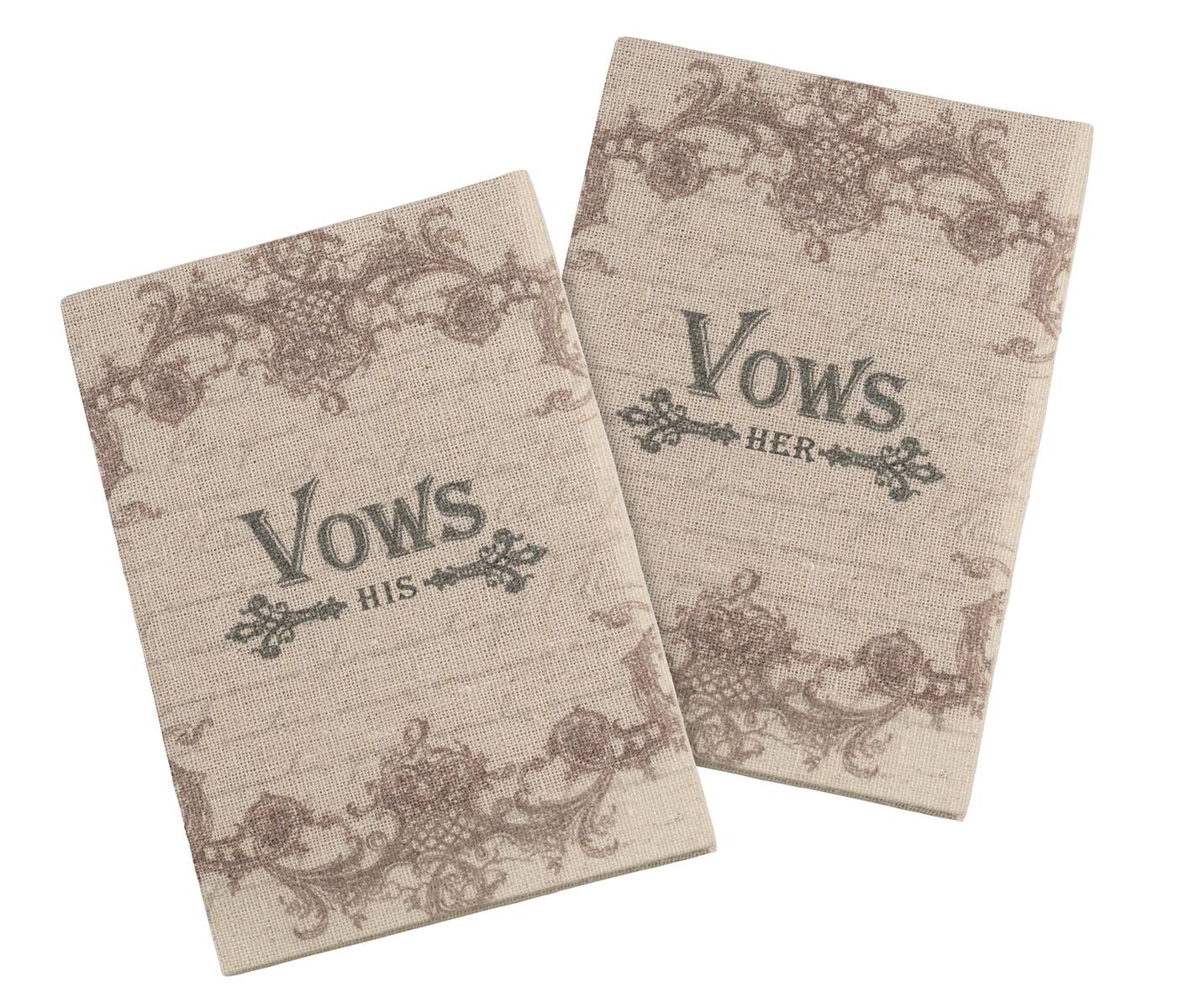 Lillian Rose Set of 2 His/Her Vows Books, Tan | Michaels®