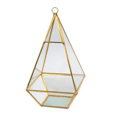Gold Triangle Glass Terrarium By Ashland™ image