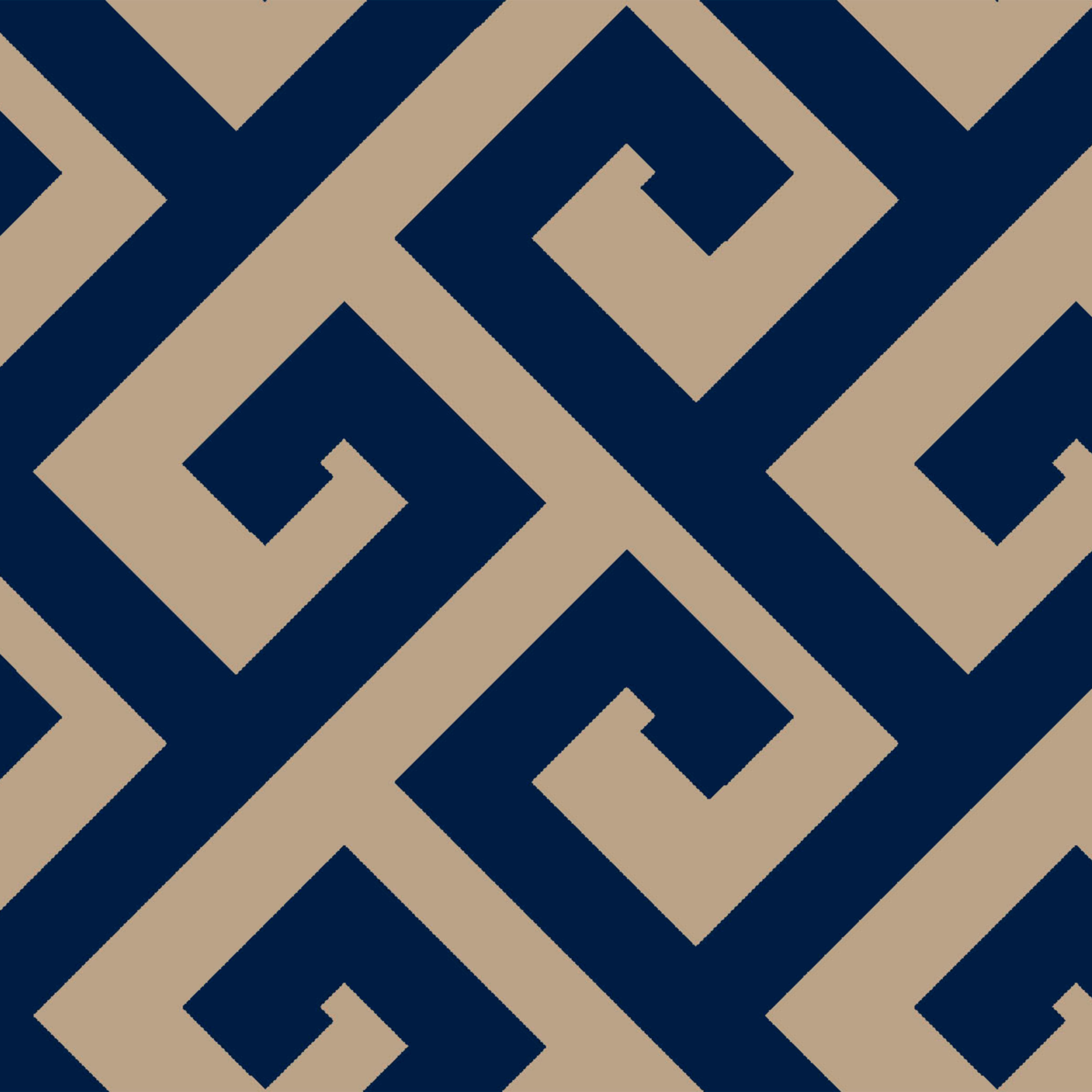 Greek Key Navy Fabric
