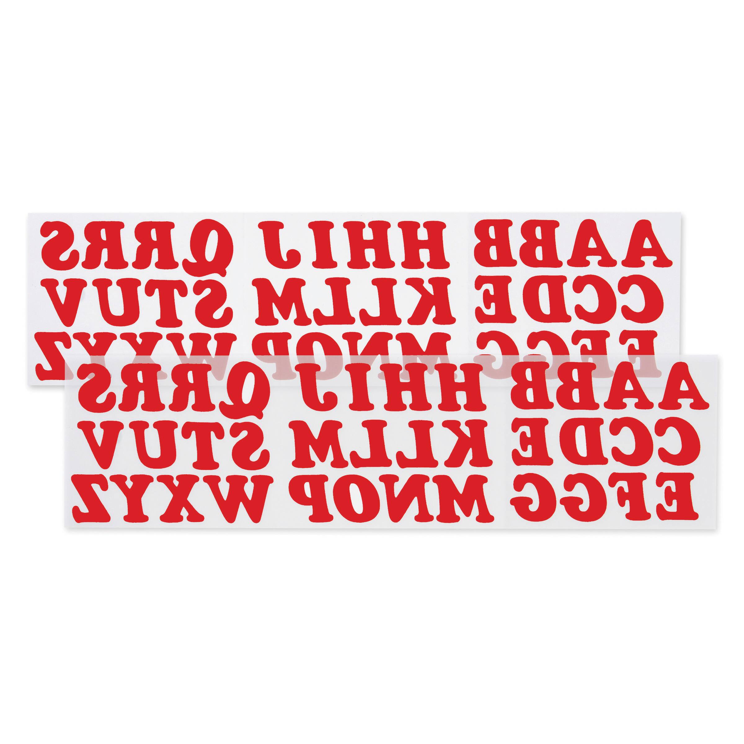 Red Iron-On Letters, 1.25""