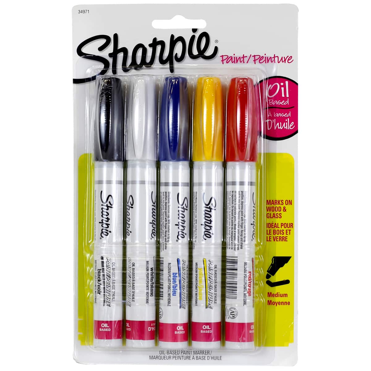 Sharpie&#xAE; Oil-Based Paint Markers, Medium Point Primary Set