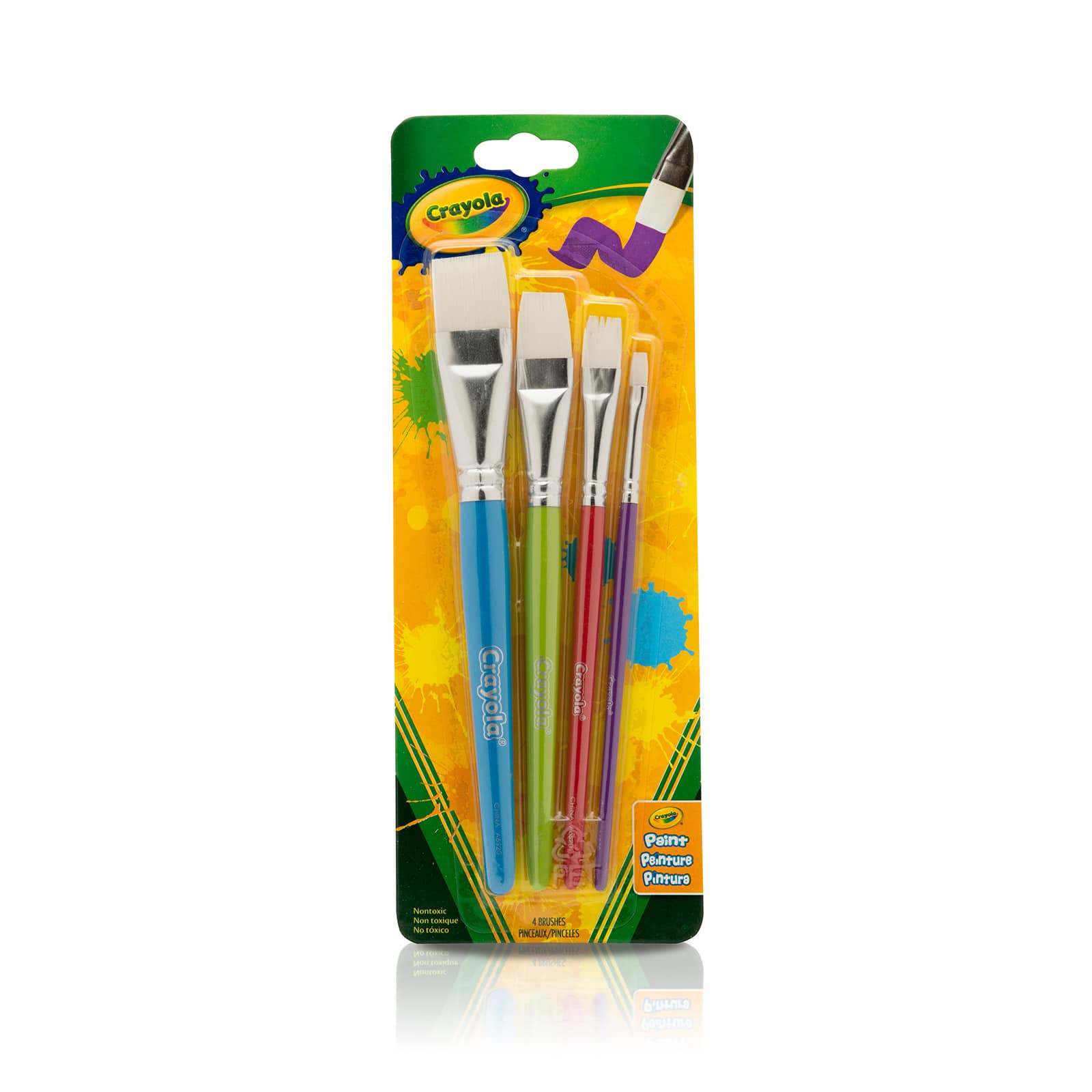 8 Packs: 4 ct. (32 total) Crayola® Flat Paint Brushes