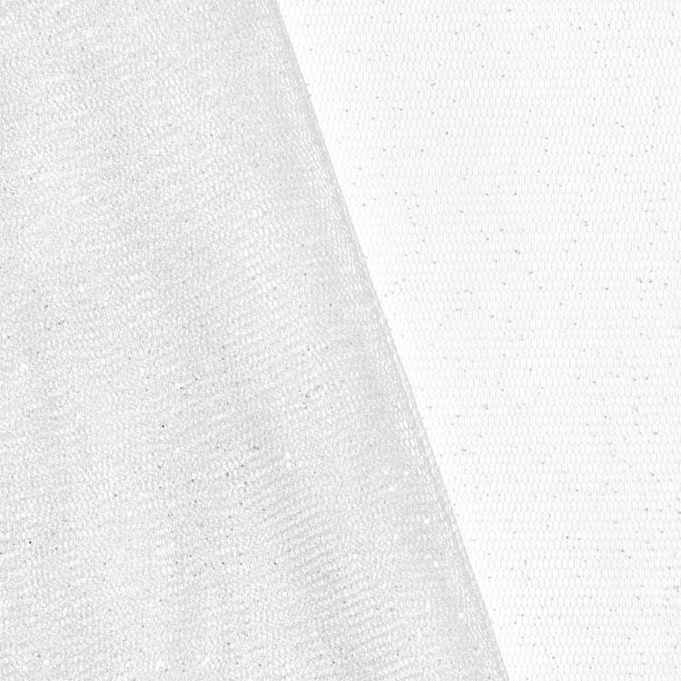 White Silver Glitter Tulle