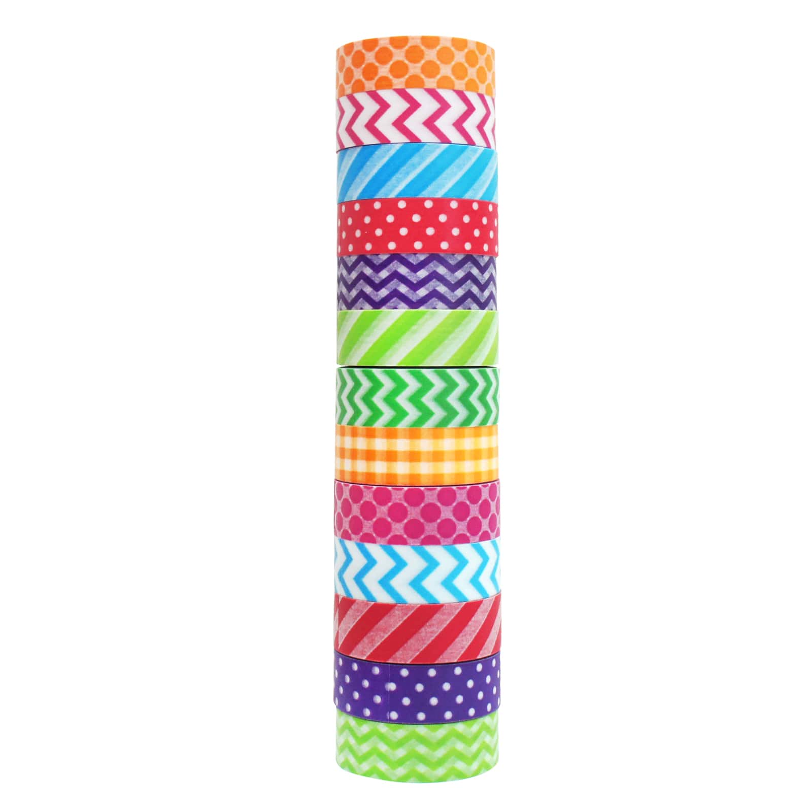 6 Packs: 13 ct. (78 total) Basics Print Washi Tape Tube by Recollections&#x2122;