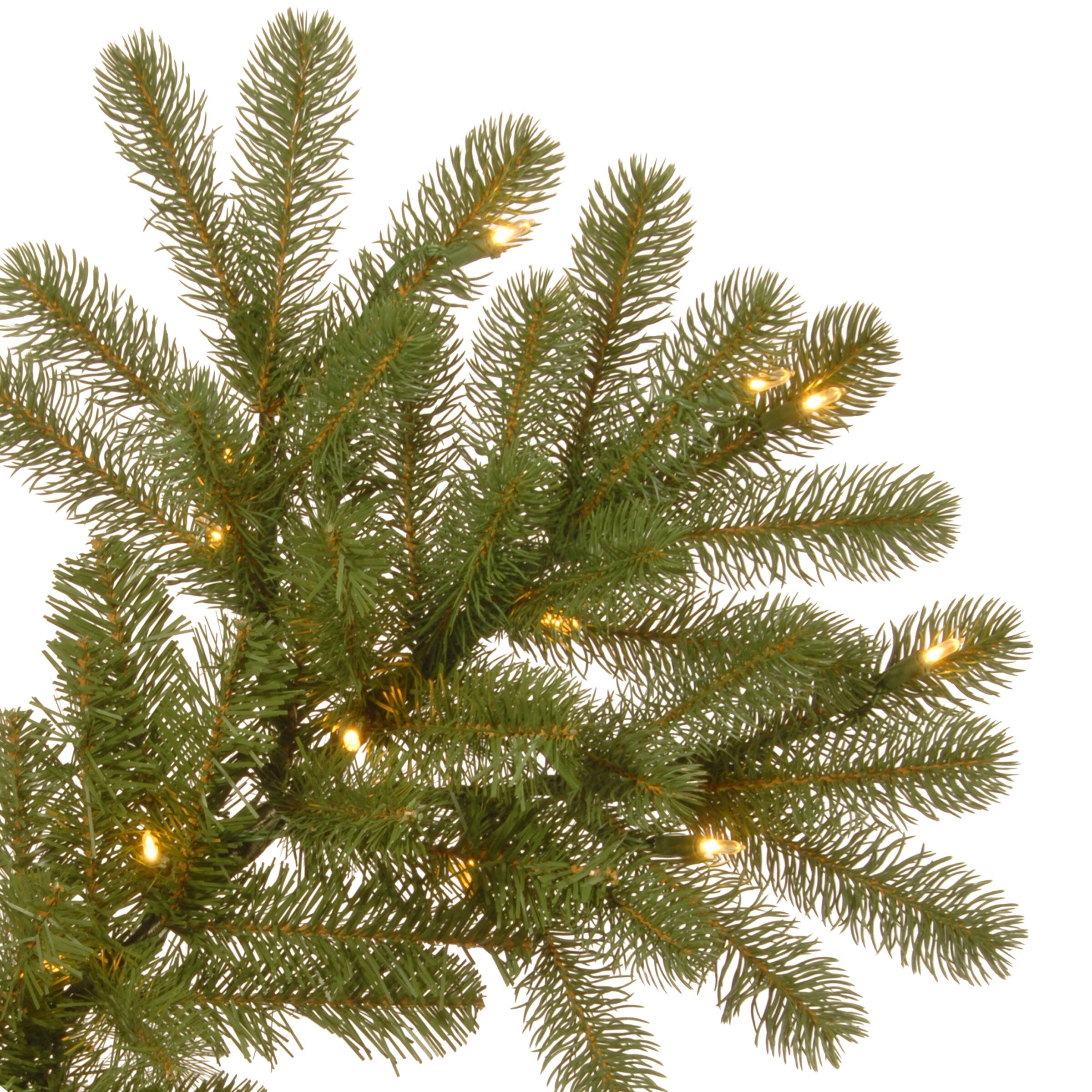 6.5 Ft. Pre-Lit Feel Real&#xAE; Downswept Douglas Fir Pencil Slim Artificial Christmas Tree, Clear Lights