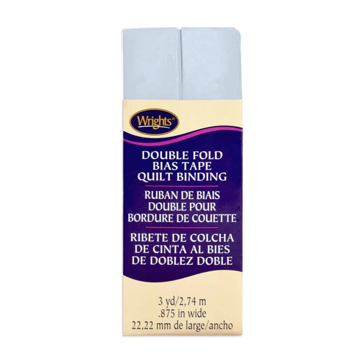 7/8" Light Blue Double Fold Bias Tape Quilt Binding - 3 Yards