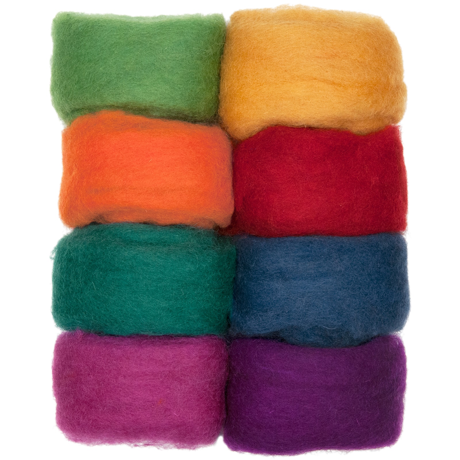 Needle Felting Kit, FIXM 24 Colors Wool Roving for Felting Wool