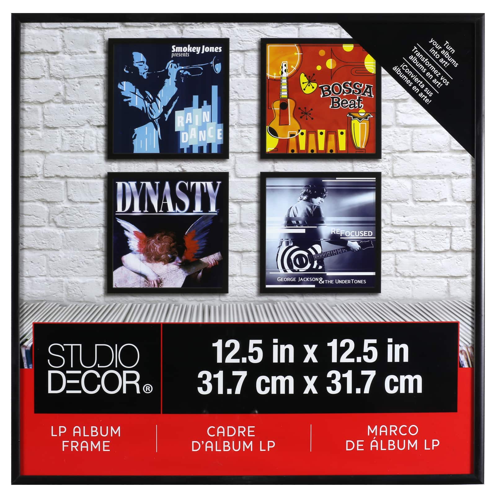 12.5" x 12.5" Black LP Album Frame by Studio Décor®