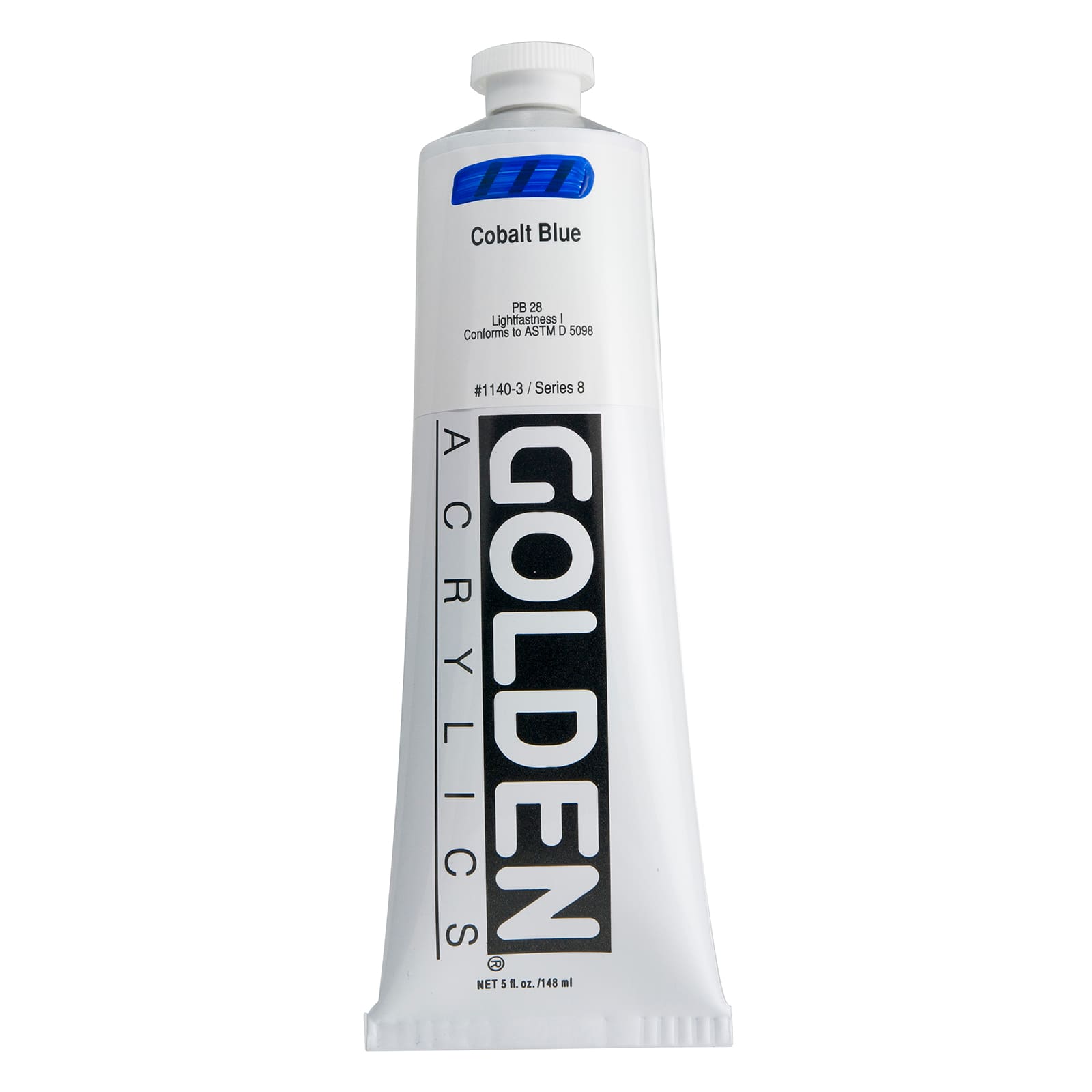 Golden Heavy Body Acrylic Paint, 5 oz in 1140 Cobalt Blue