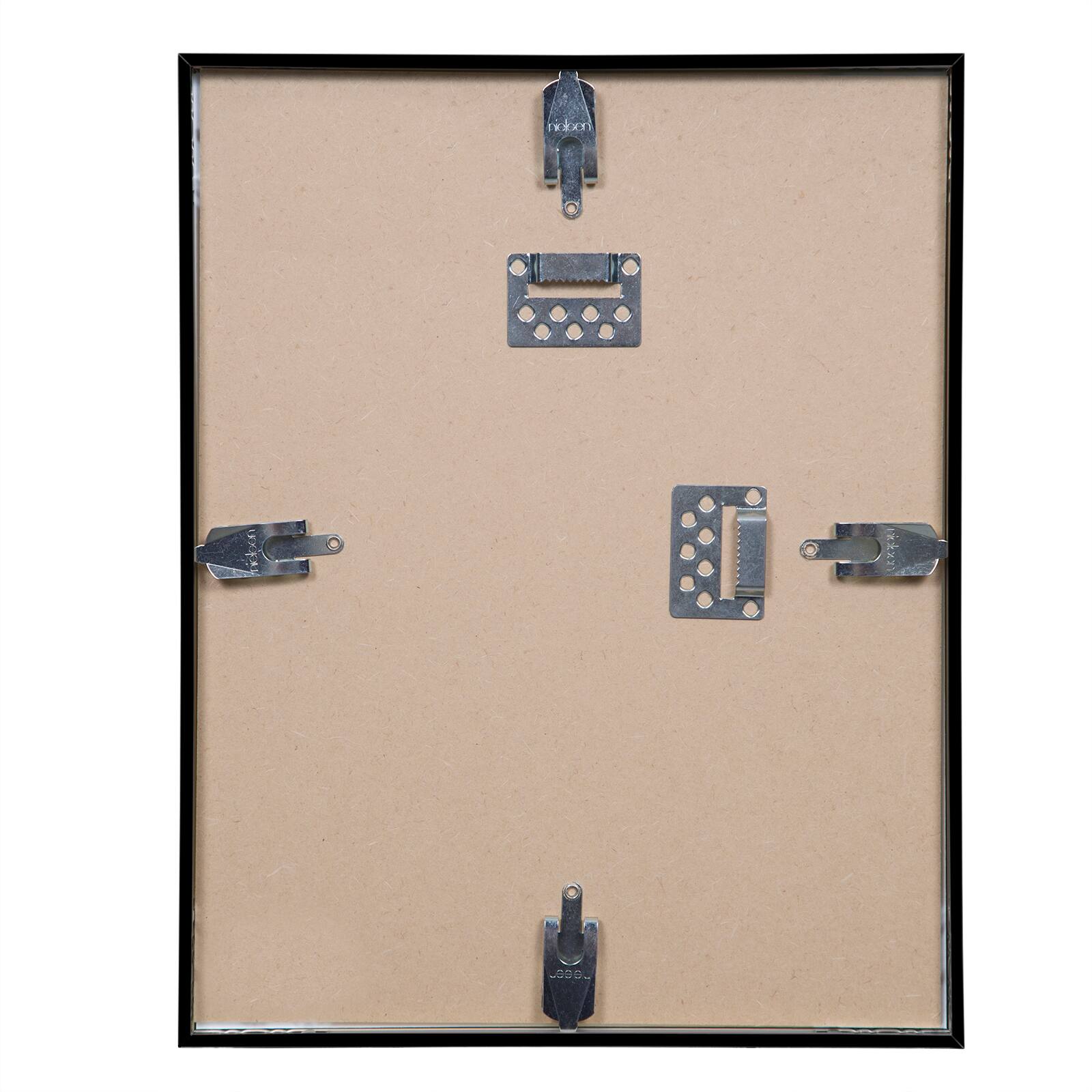 Nielsen&#xAE; Alpha Black Aluminum Matted Frame