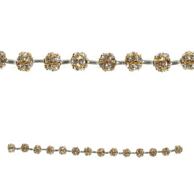 Gold Rhinestone Ball Beads, 6mm by Bead Landing™ image