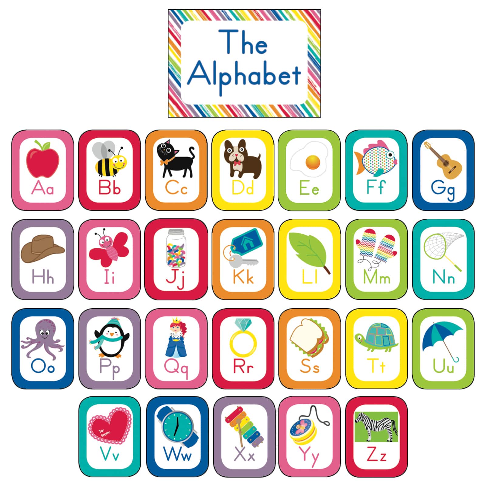 Carson Dellosa&#x2122; Just Teach Alphabet Cards Bulletin Board Set