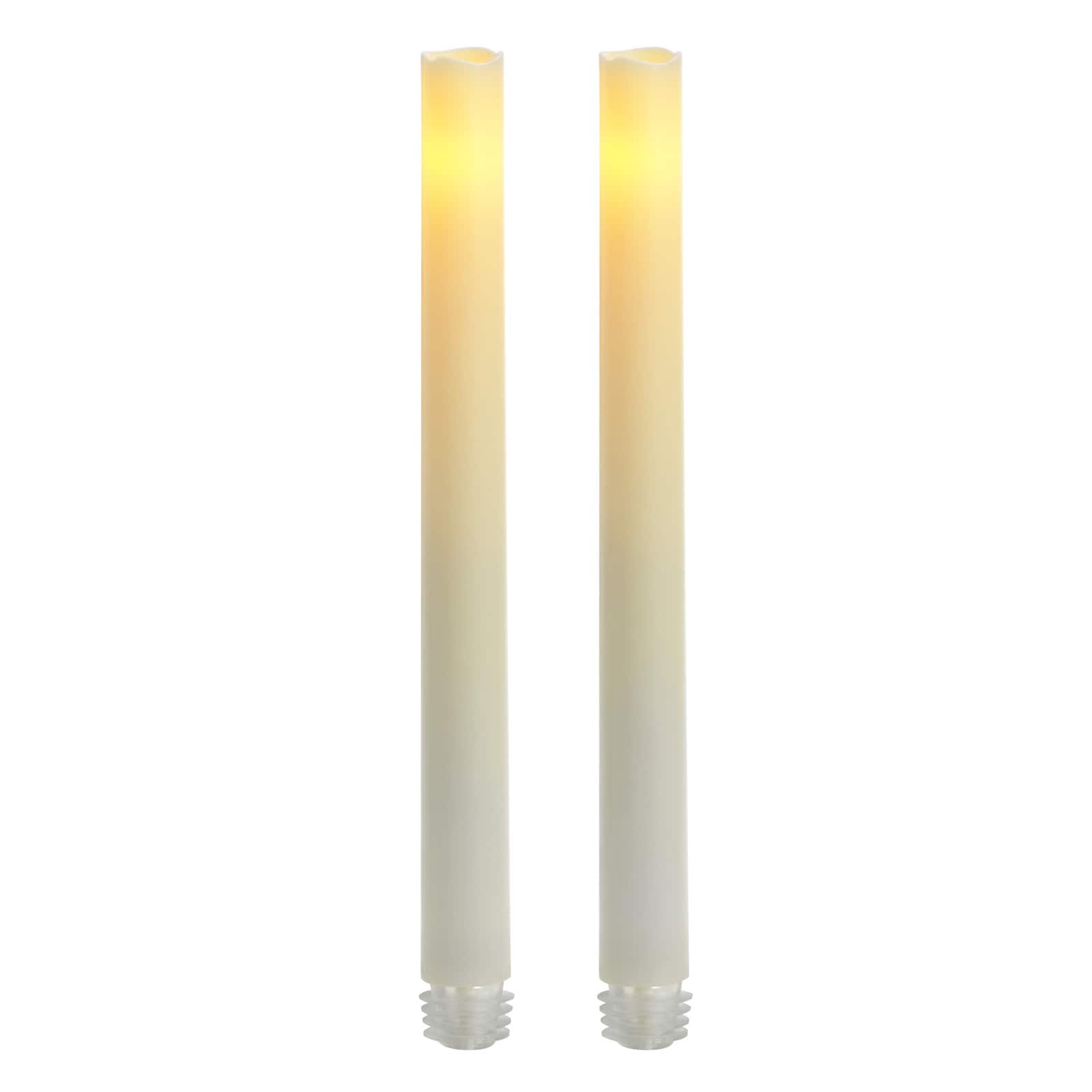White LED Taper Candles with Timer By Ashland&#xAE;