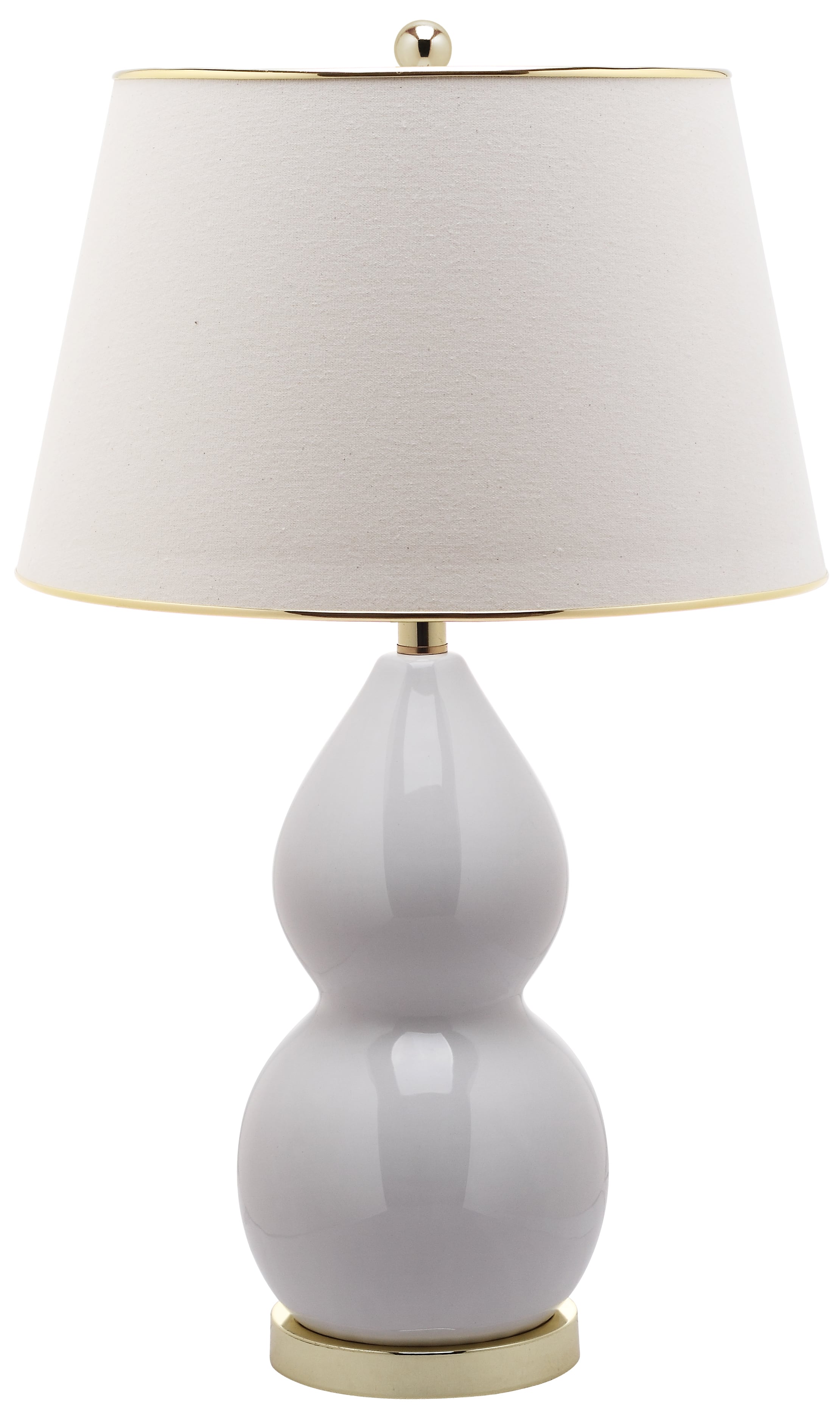 Jill Two Gourd Table Lamp in White