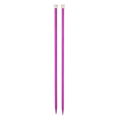 14"" Anodized Aluminum Knitting Needles by Loops & Threads® image
