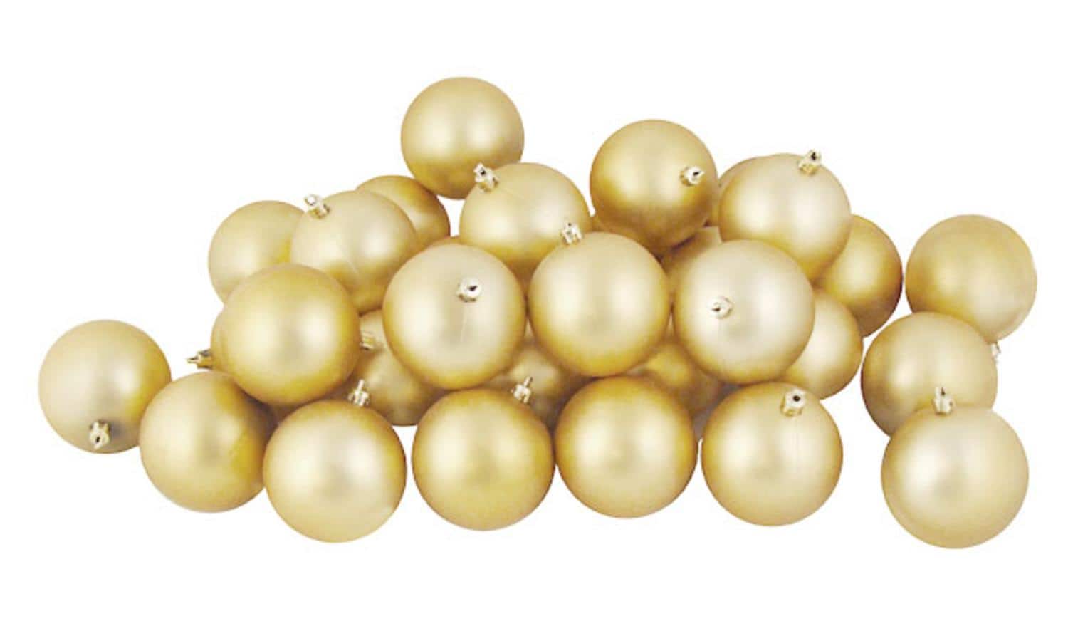 60ct Matte Champagne Gold Shatterproof Ball Ornaments