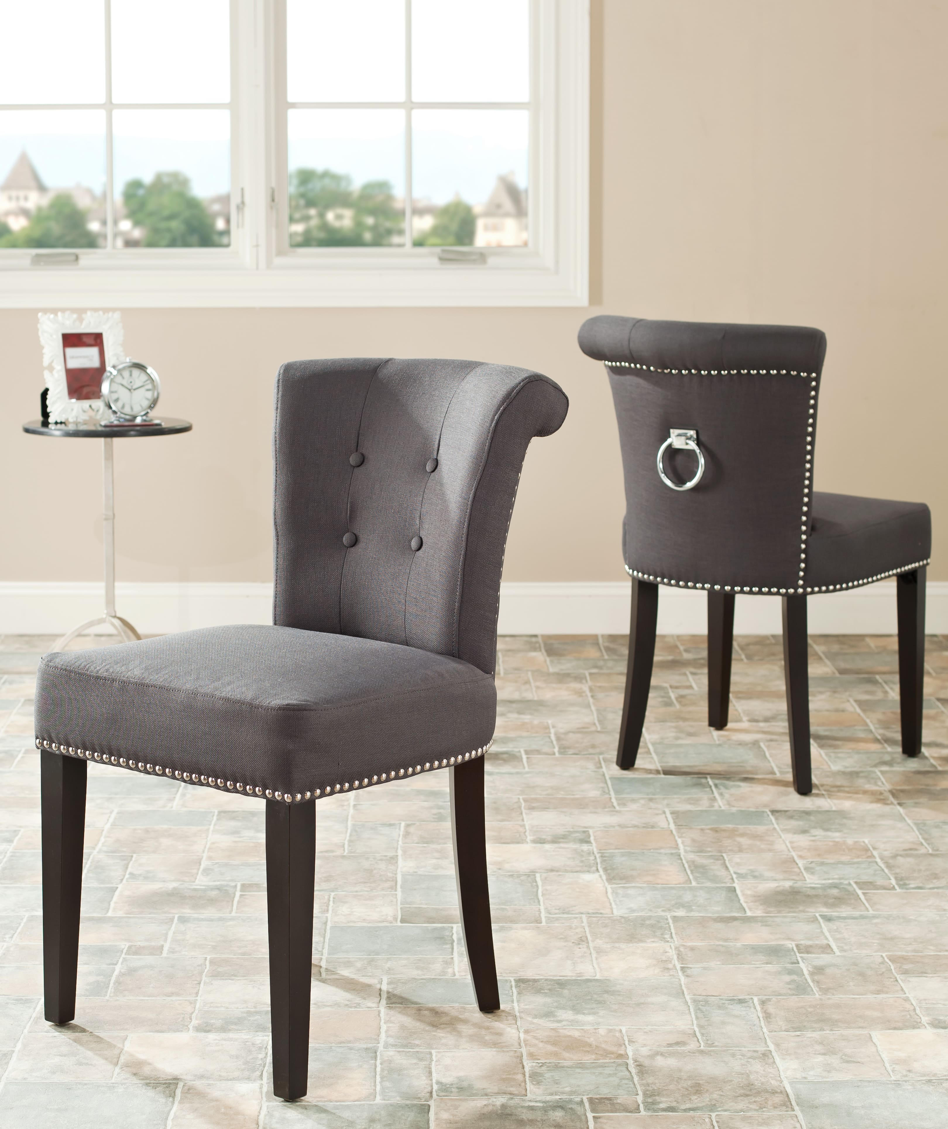 Sinclair Ring Chair Set of 2 in Gray