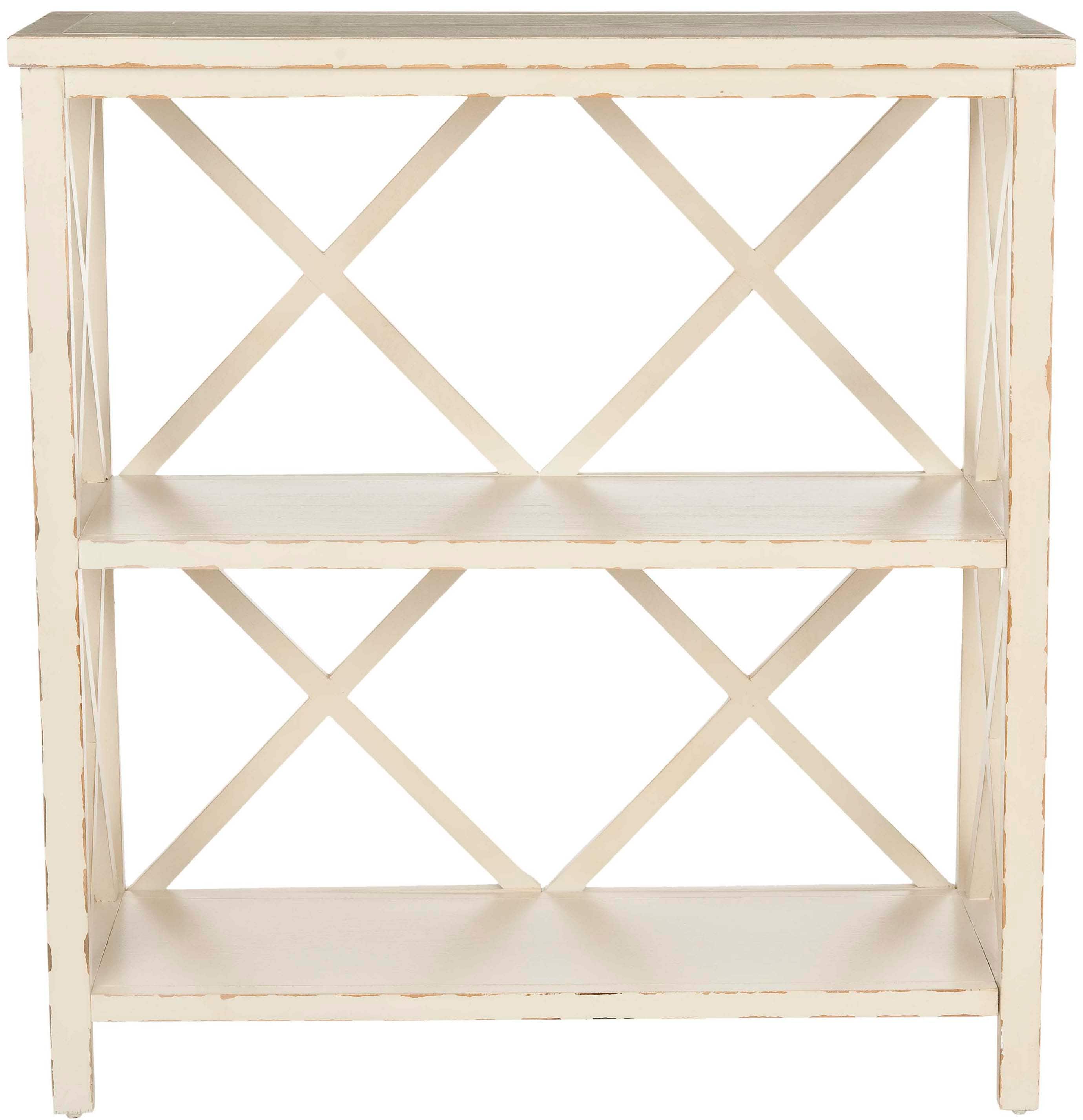 Liam Open Bookcase in Ivory