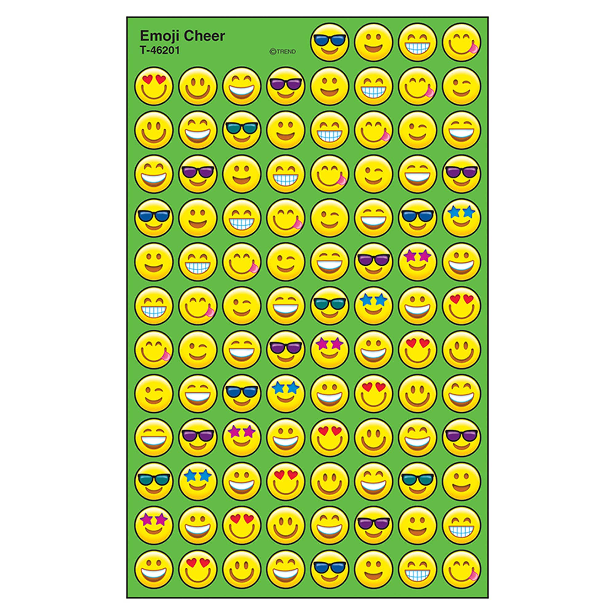 Trend Enterprises® superSpots® 7/16" Emoji Cheer Stickers, 6 Pack Bundle