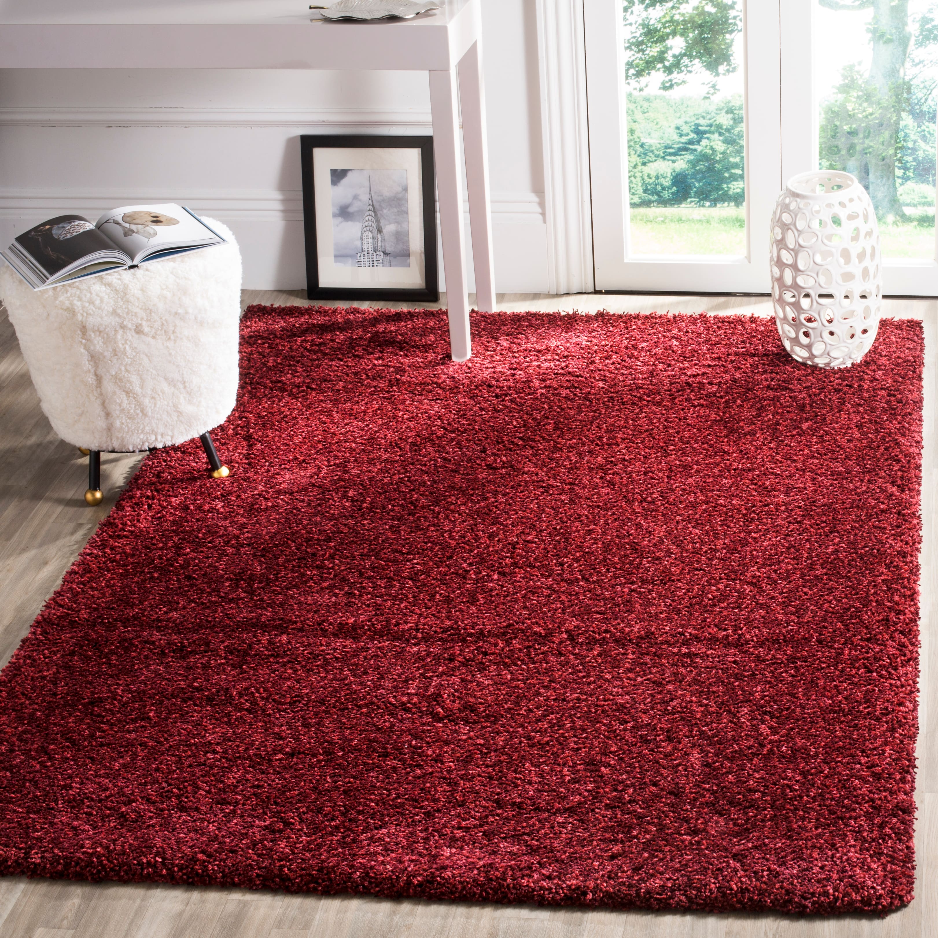 California Solid Shag 4&#x27; X 6&#x27; Area Rug