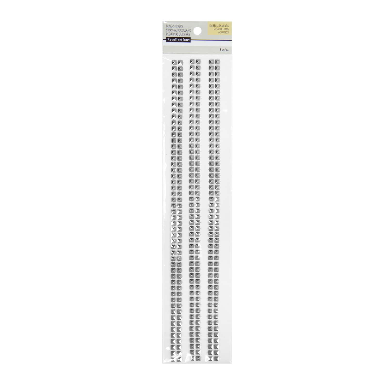 12 Packs: 3 ct. (18 total) Silver Stud Strips by Recollections&#x2122;