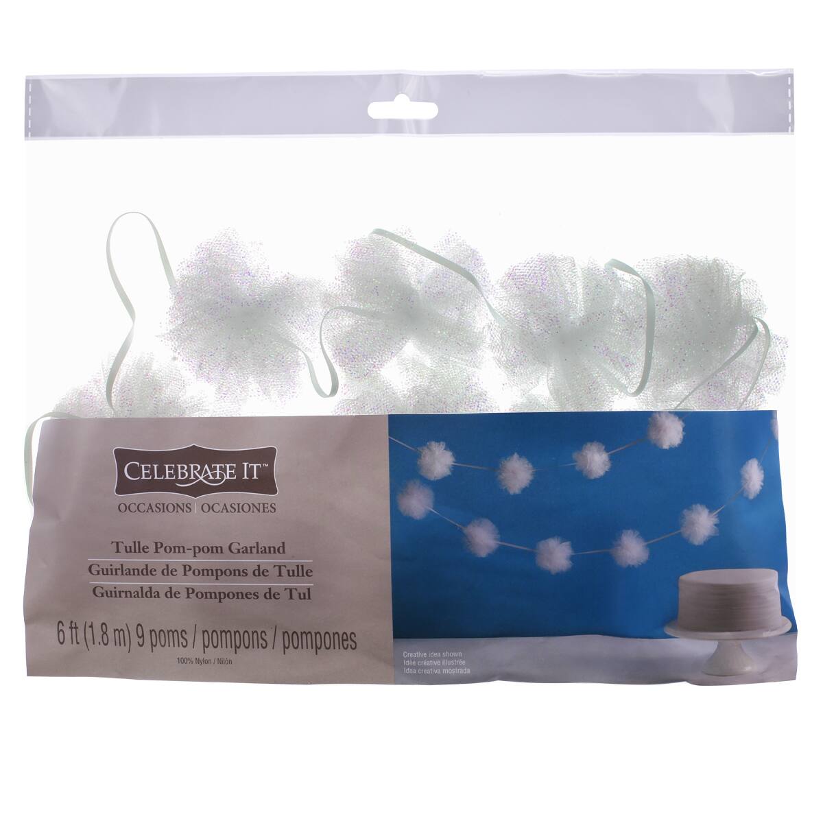 Tulle Pom Pom Garland By Celebrate It Michaels Stores