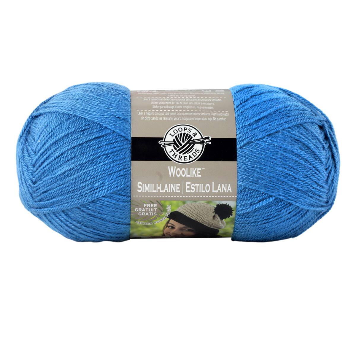 Woolike Yarn by Loops & Threads in Denim Blue | 3.5 oz