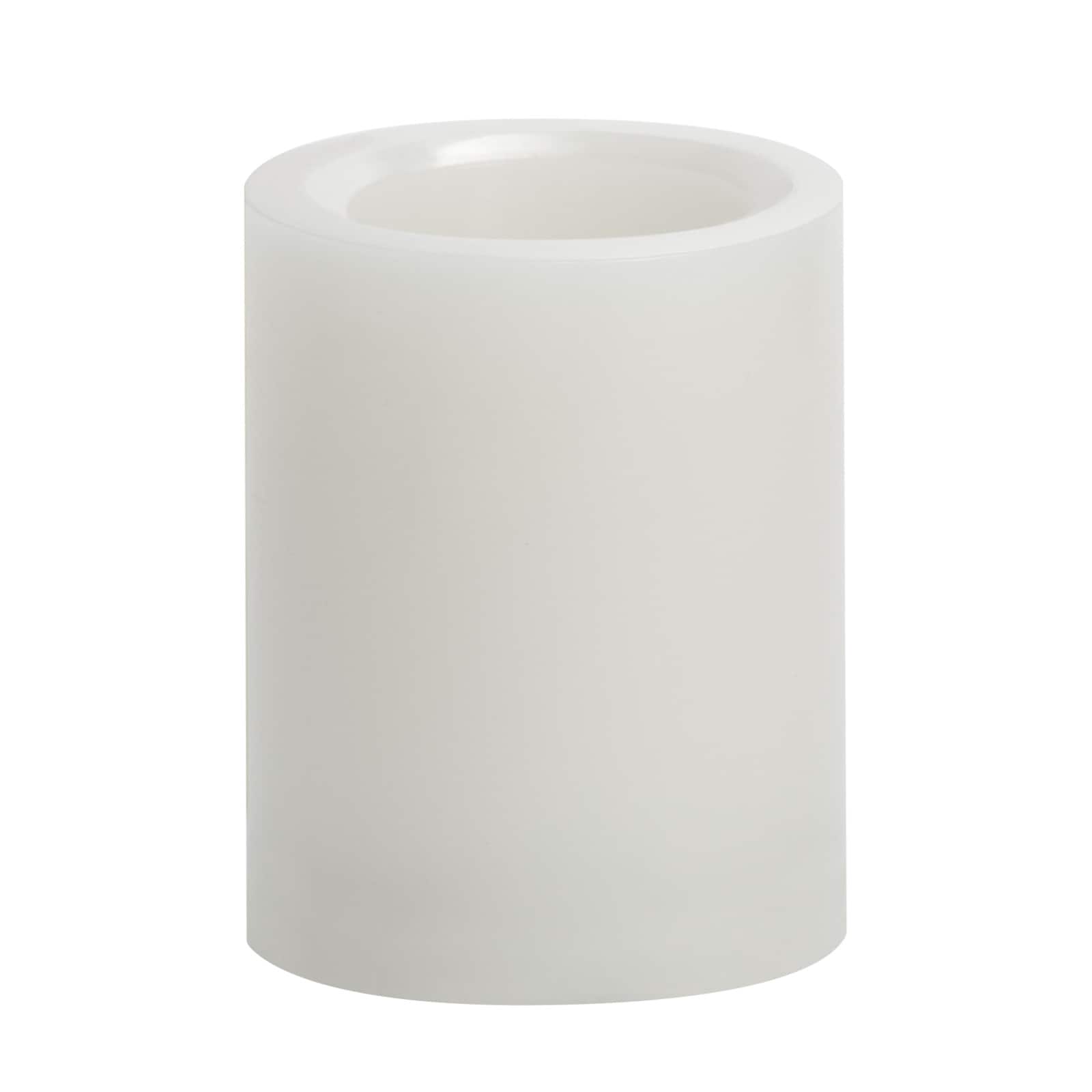 White 3" x 4" LED Pillar Candle By Ashland®