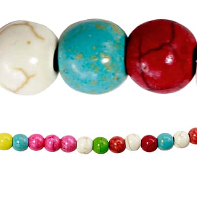 Reconstituted Stone Round Beads, 6mm by Bead Landing™ image